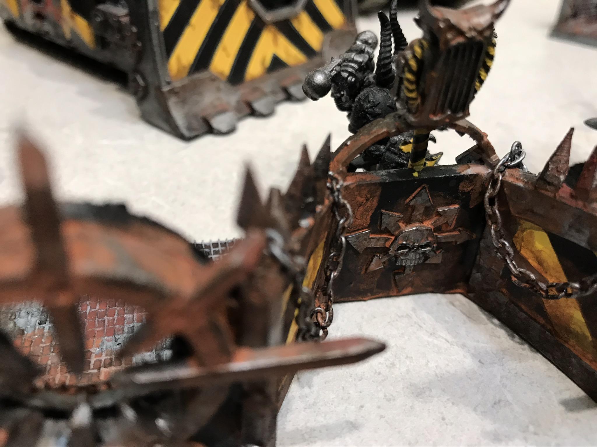 Aegis Defence Line, Chaos Space Marines, Chaos Terrain, Iron Warriors