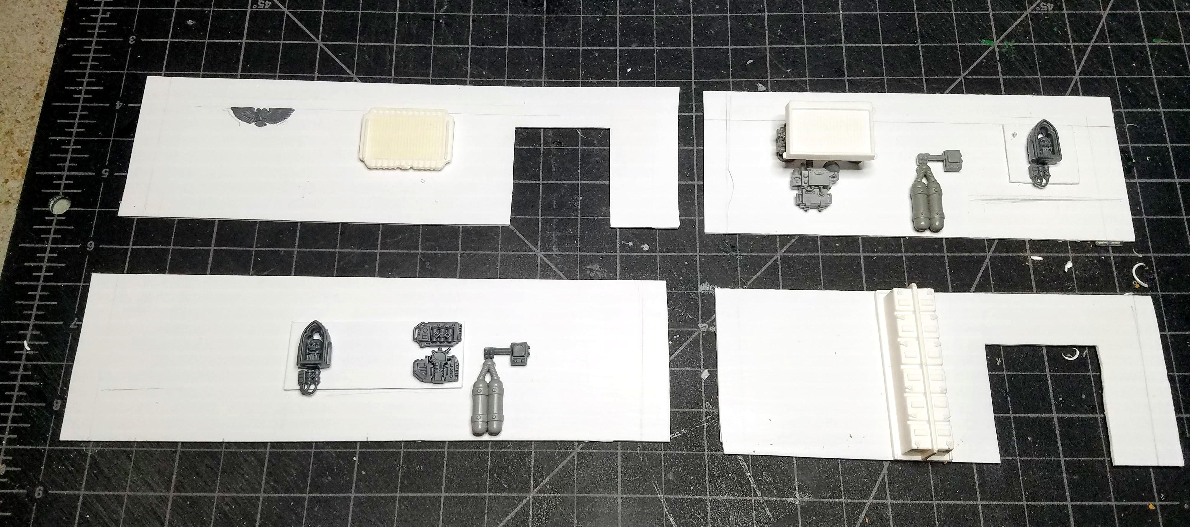 Wall panels assembled and ready to paint
