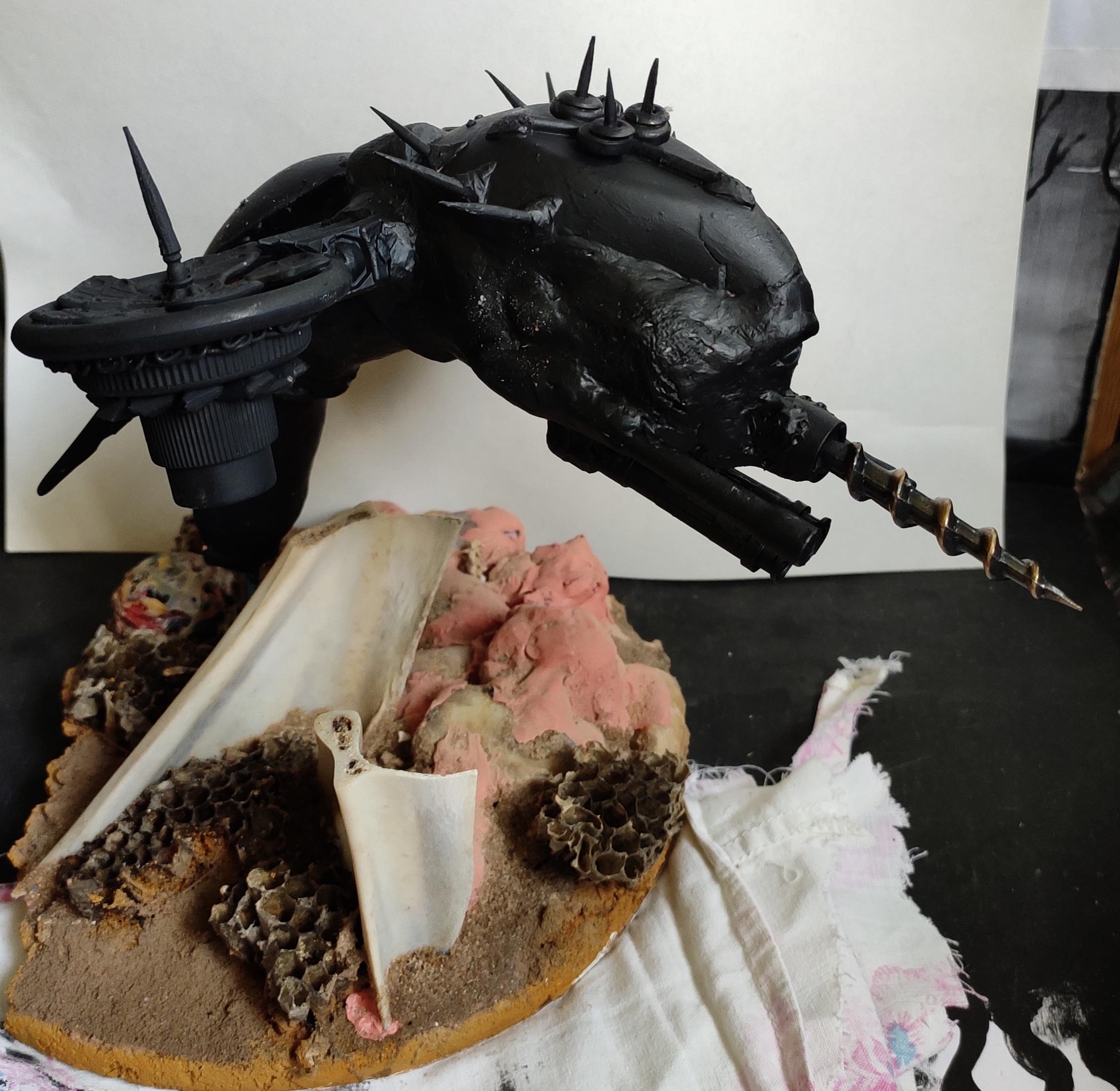 Blight, Bones, Chaos, Chaos Space Marines, Conversion, Daemon Engine, Death Guard, Decay, Disease, Flyer, Heavy Support, Heldrake, Heresy, Heretic Astartes, Nurgle, Pestilence, Plague, Plague Dragon, Plague Marines, Reaper Autocannon, Rot, Scratch Build, Sculpting, Traitor Legions, Warhammer 40,000, Work In Progress