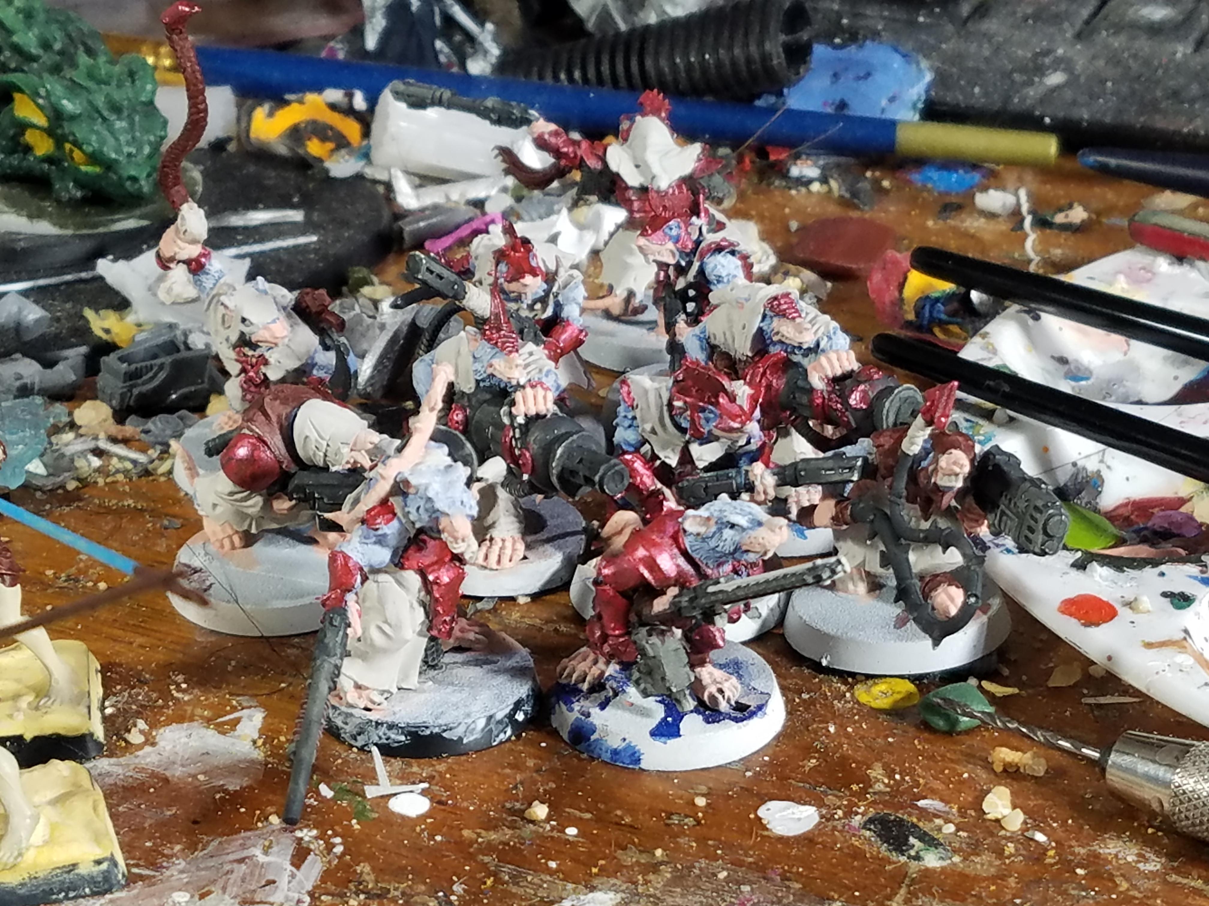 Games Workshop, Imperial Guard, Kitbash, Ratlings With Gatlings, Skaven