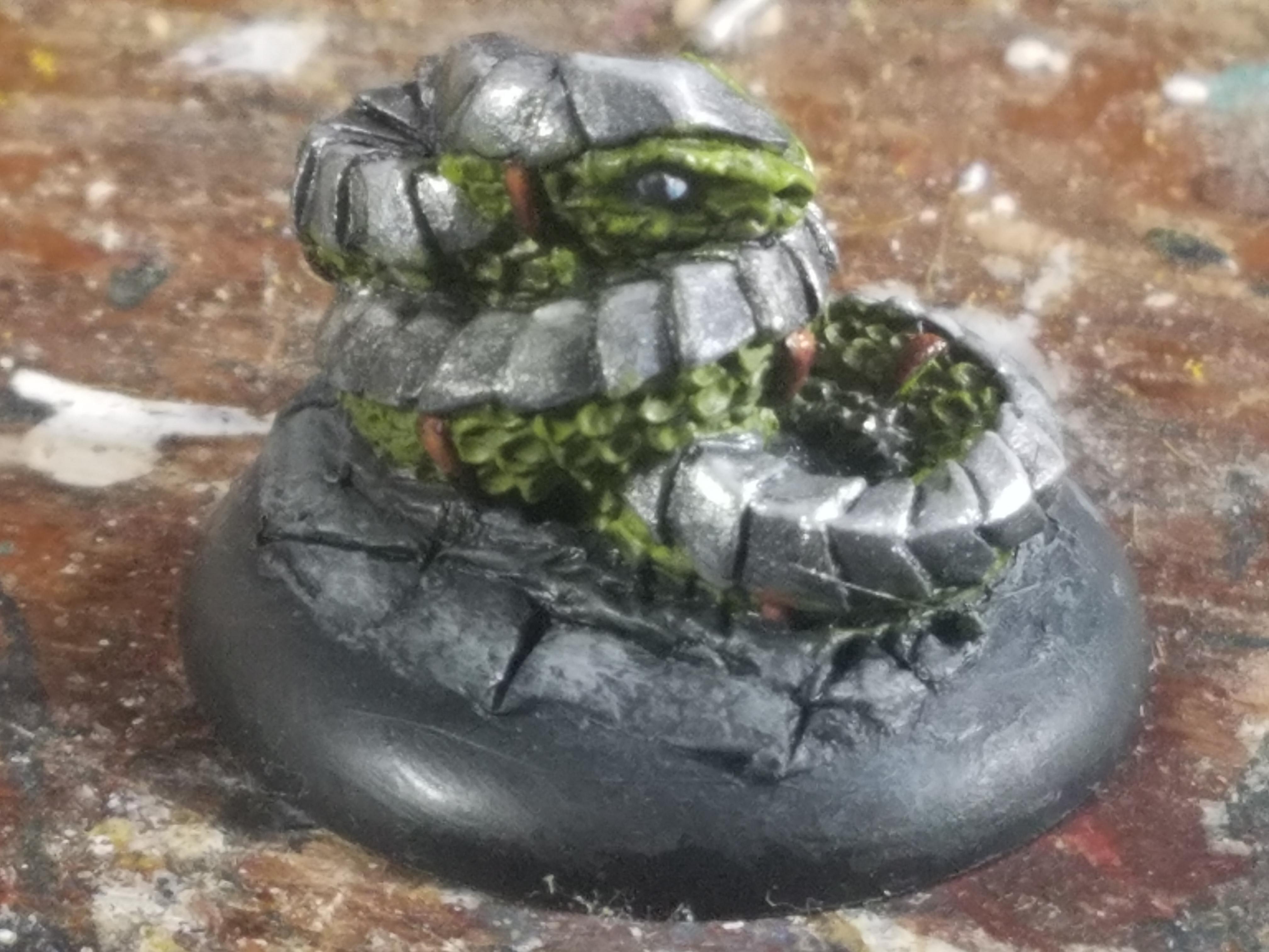 Animal Adventurers, Oathsworn Miniatures, Plate Armor, Snake, Work In Progress
