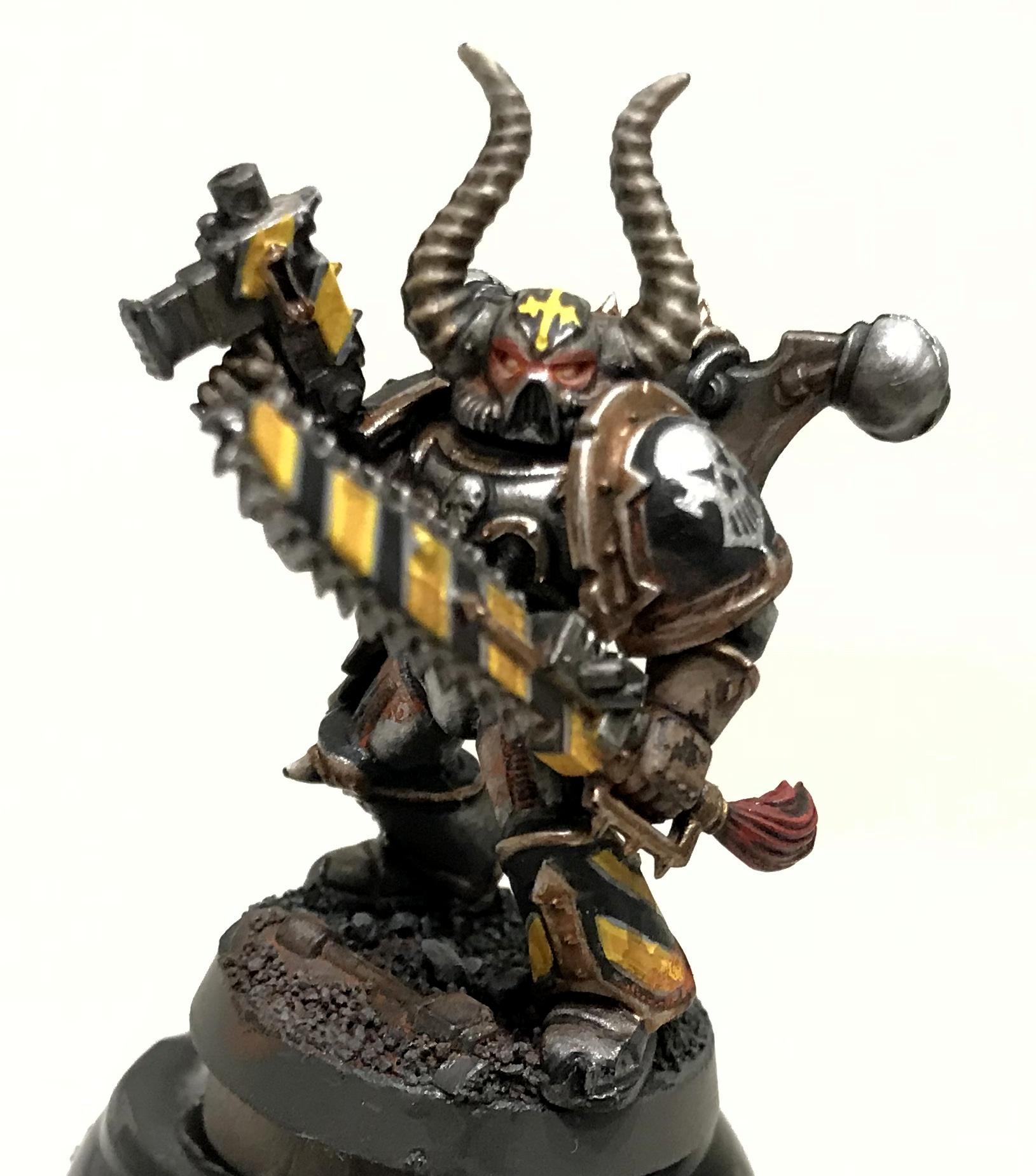 Freehand, Glowing Eyes, Hazard Stripes, Iron Warriors