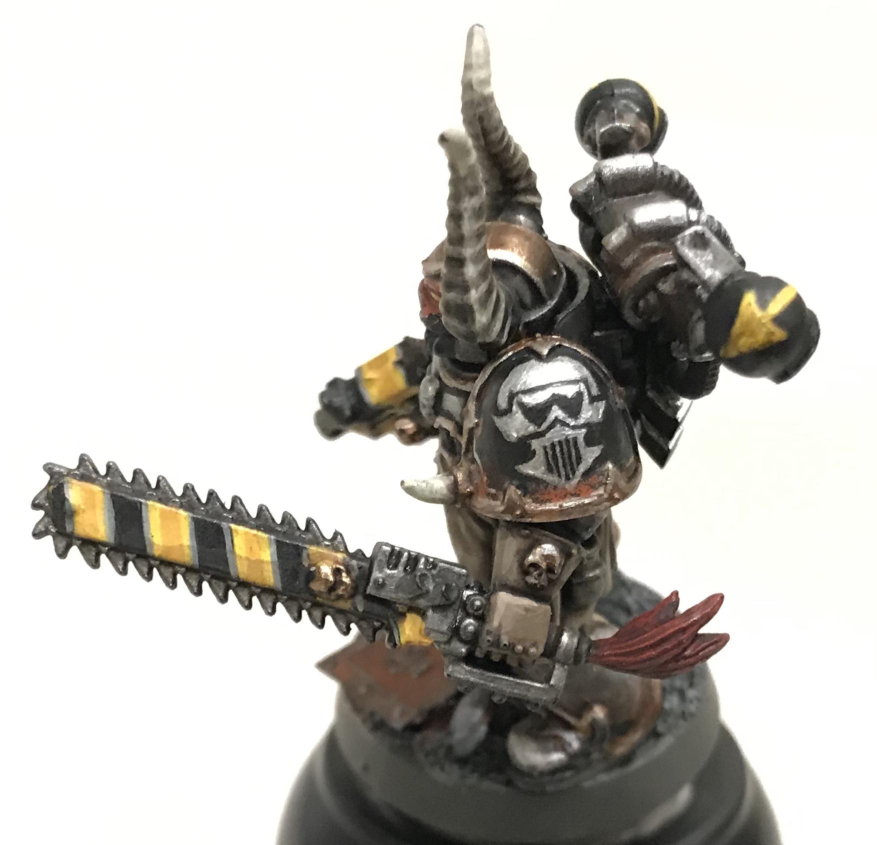 Freehand, Glowing Eyes, Hazard Stripes, Iron Warriors