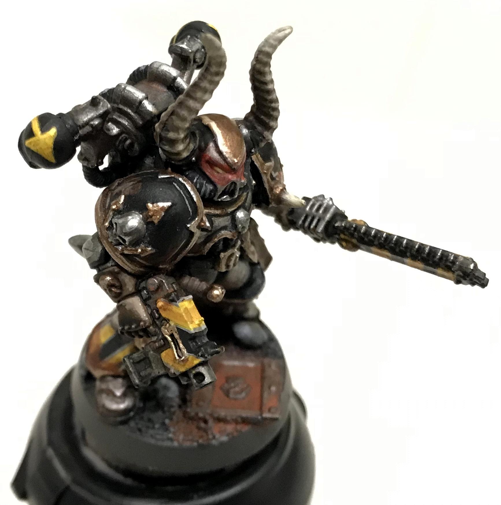 Glowing Eyes, Hazard Stripes, Iron Warriors