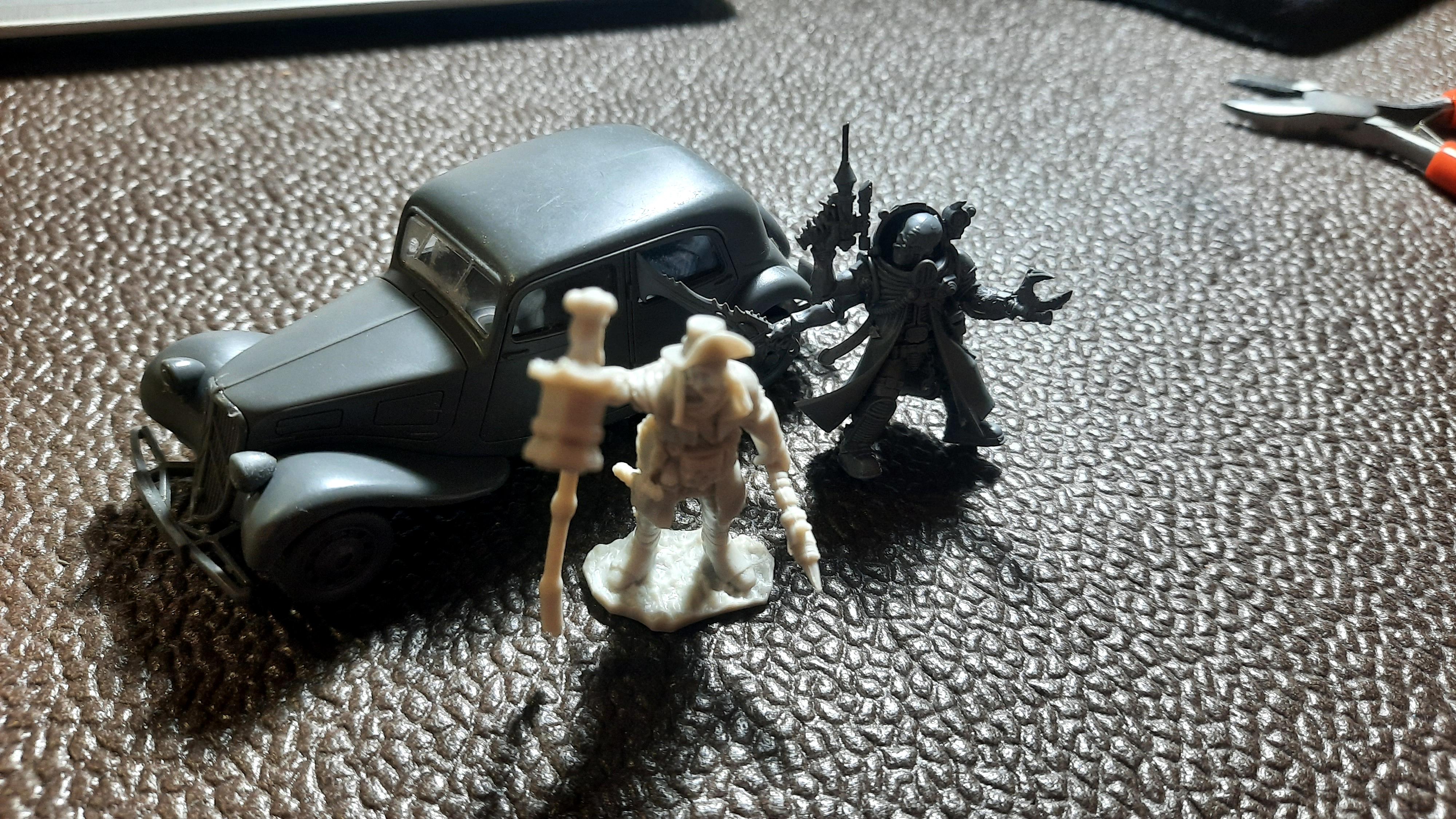 Armored Car, Cars, Citroen Staff Car, Civilian, Genestealer Cult, Tamiya