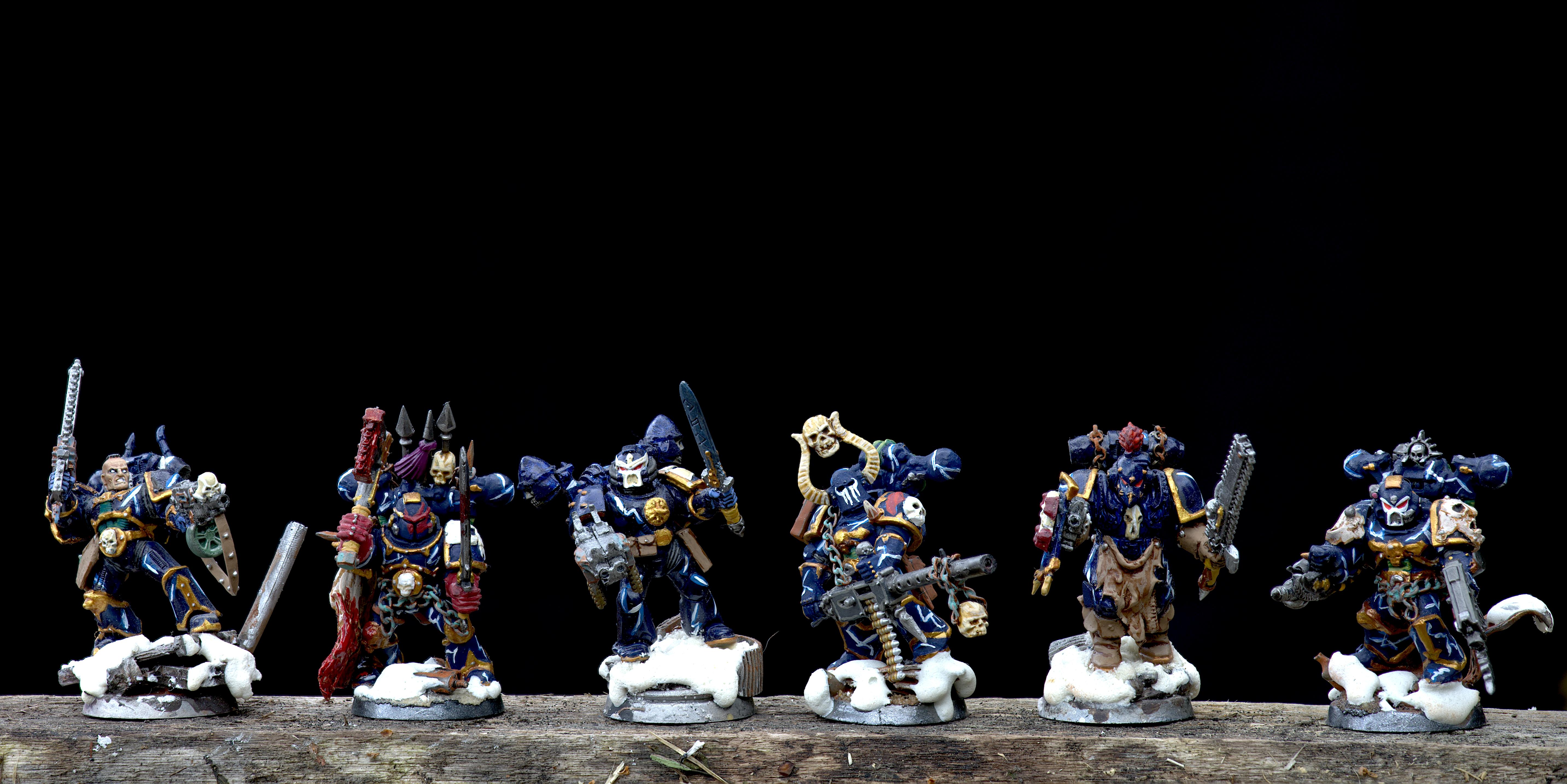 Apothecary, Ave Dominus Nox, Berserk, Berserkers, Berzerk, By Andrey Mishuta, Chaos, Chaos Space Marines, Conversion, Cyrion, Eviscerator, First Claw, Havoc, Heretic Astartes, Kitbash, M.a.k., Mercutian, Night Lords, Outdoors, Regiment, Snow, Talos Valcoran, Trophy, Uzas, Variel, Warhammer 40,000, Xarl