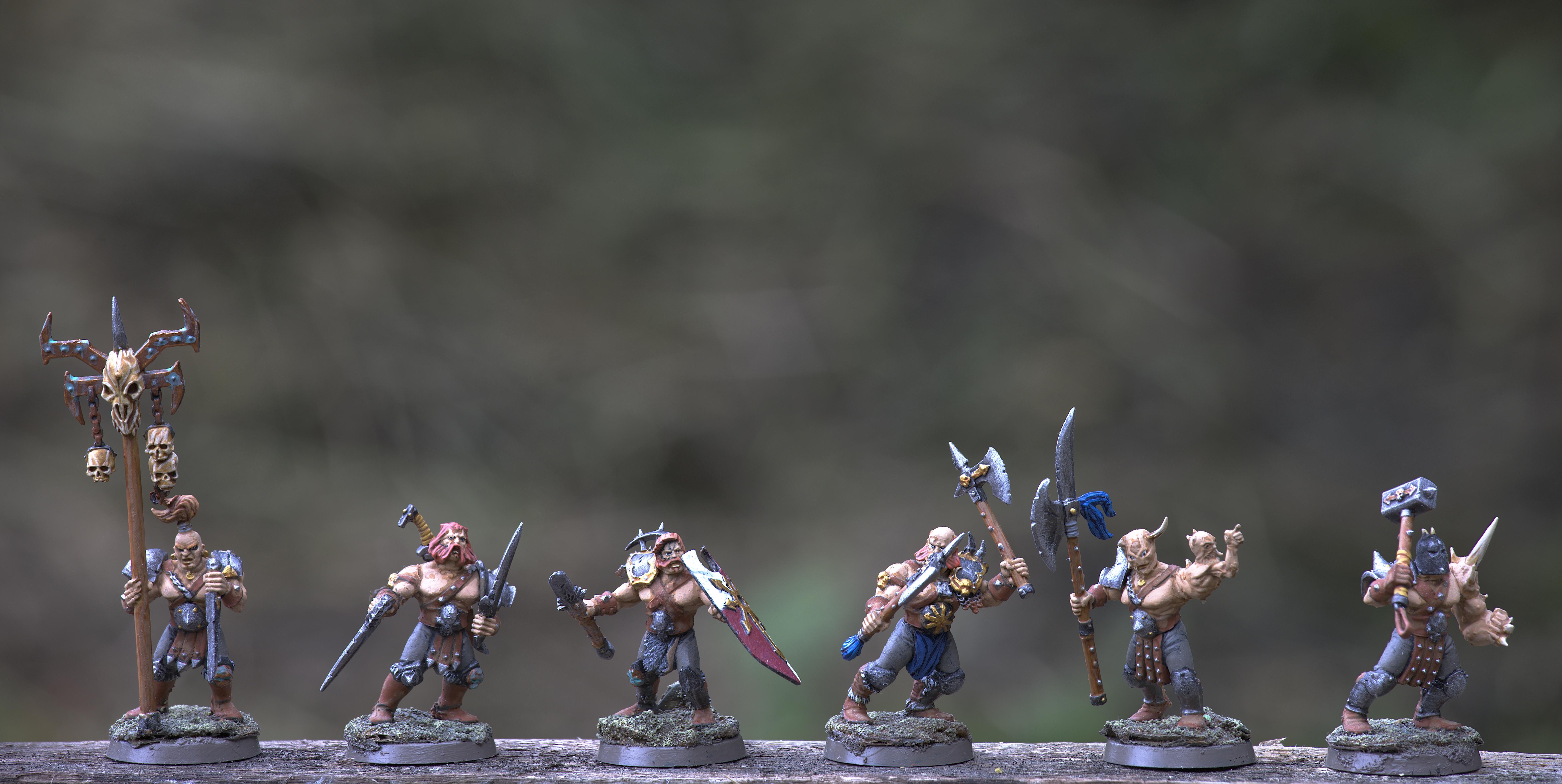 Age Of Sigmar, Axe, Banner, Barbarian, By Andrey Mishuta, Chaos, Chaos Undivided, Conversion, M.a.k., Marauders, Mutation, Norsca, Outdoors, Regiment, Slaves To Darkness, Warband, Warhammer Fantasy, Warriors