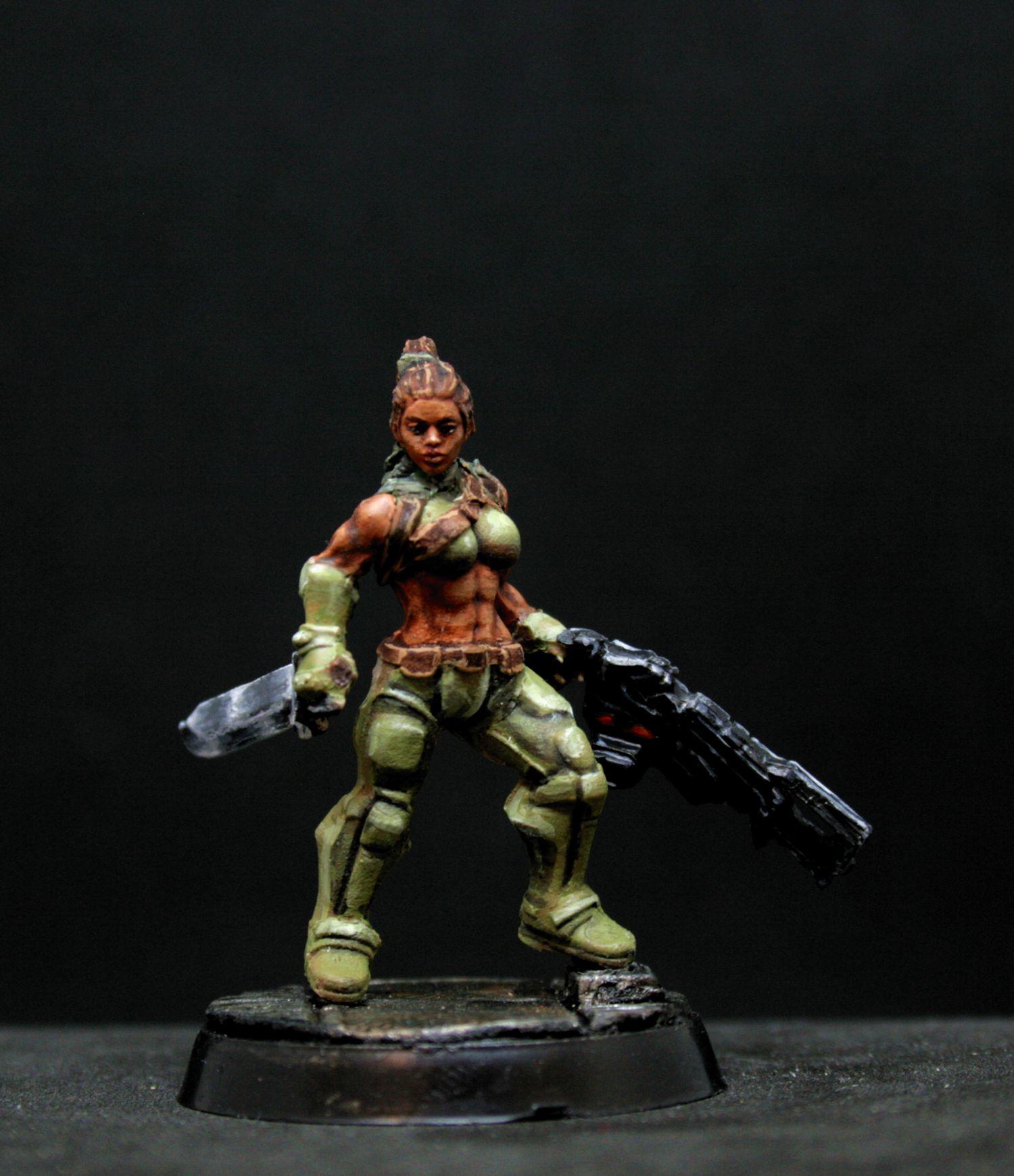Alienhunter, Catachan, Conversion, Female, Junglefighter