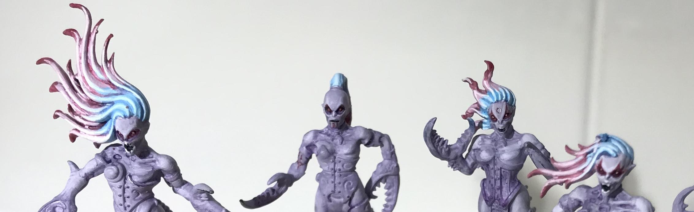 Daemonettes, Faces, Slaanesh, Work In Progress