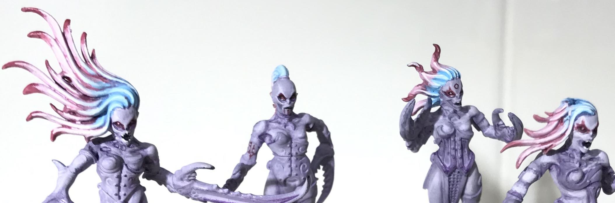 Daemonettes, Faces, Slaanesh, Work In Progress