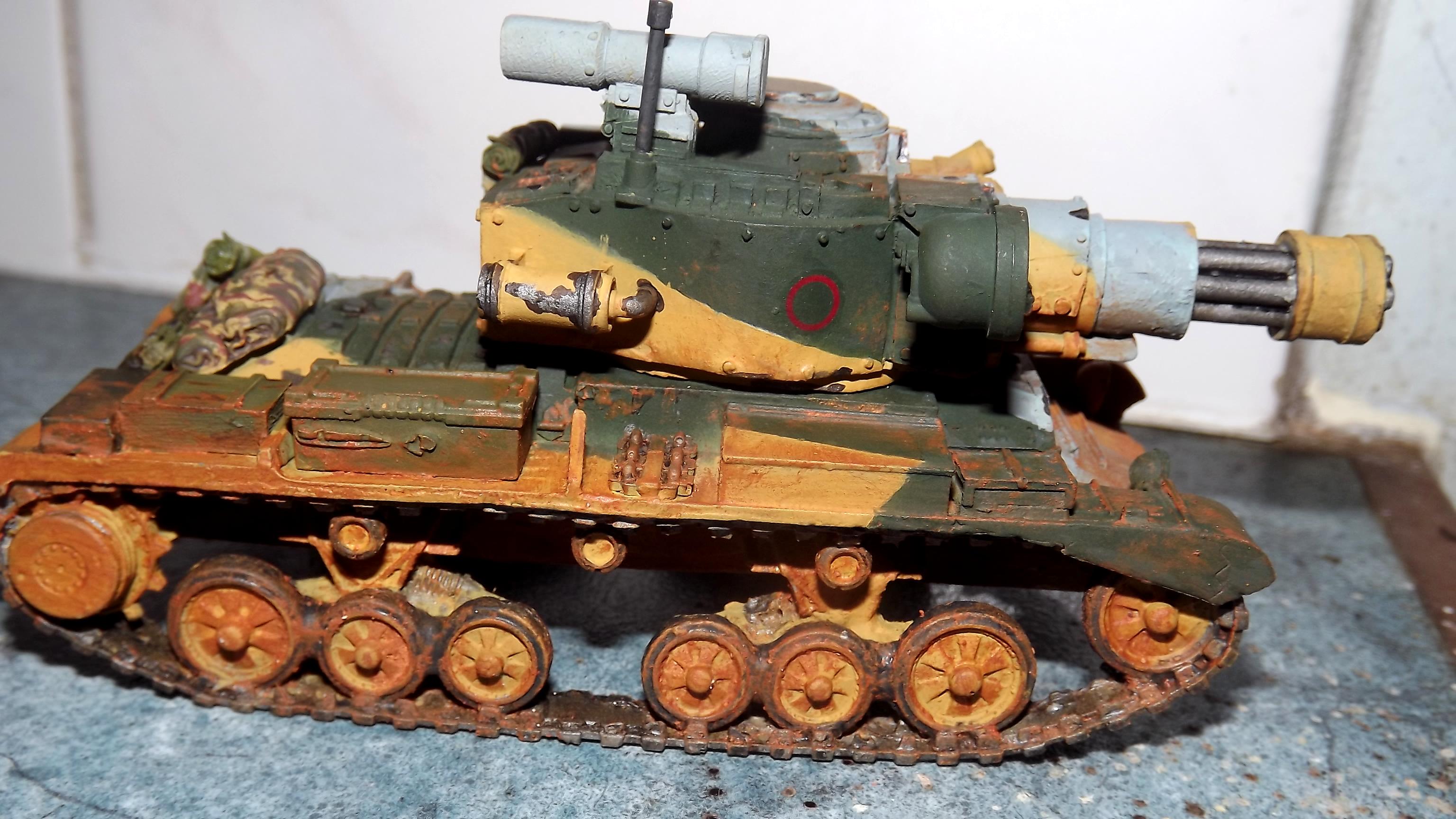 Blitzkreig Miniatures, Conversion, Kromlech, Medium Tank, Models And Minis, Suppression Tank, Valentine Tank