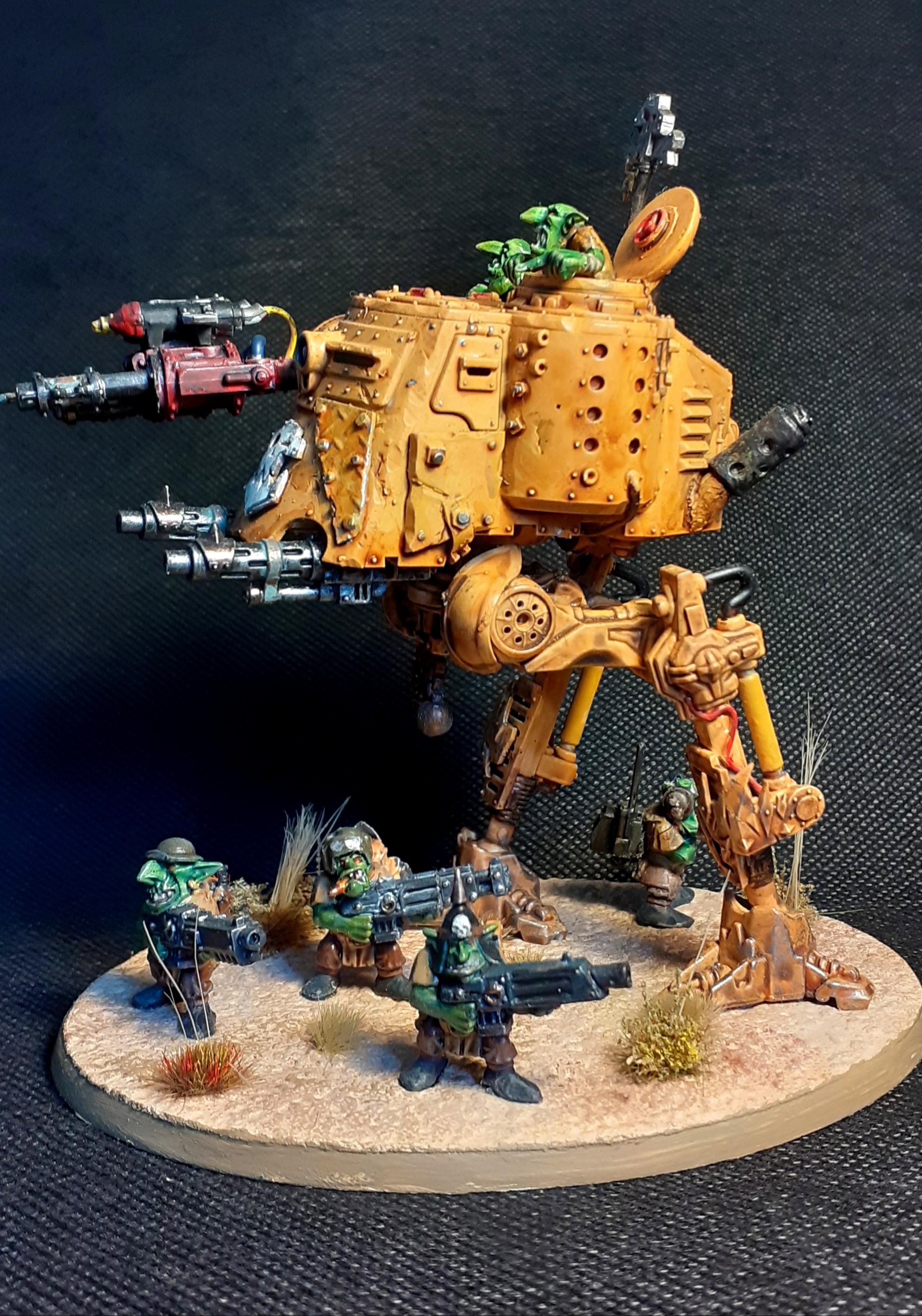 Conversion, Grot Conversion, Grot Tank, Grots, Kitbash, Kitbashed, Ork Conversions, Ork Custome Made Vehicles, Orks, Scratch Build, Walker