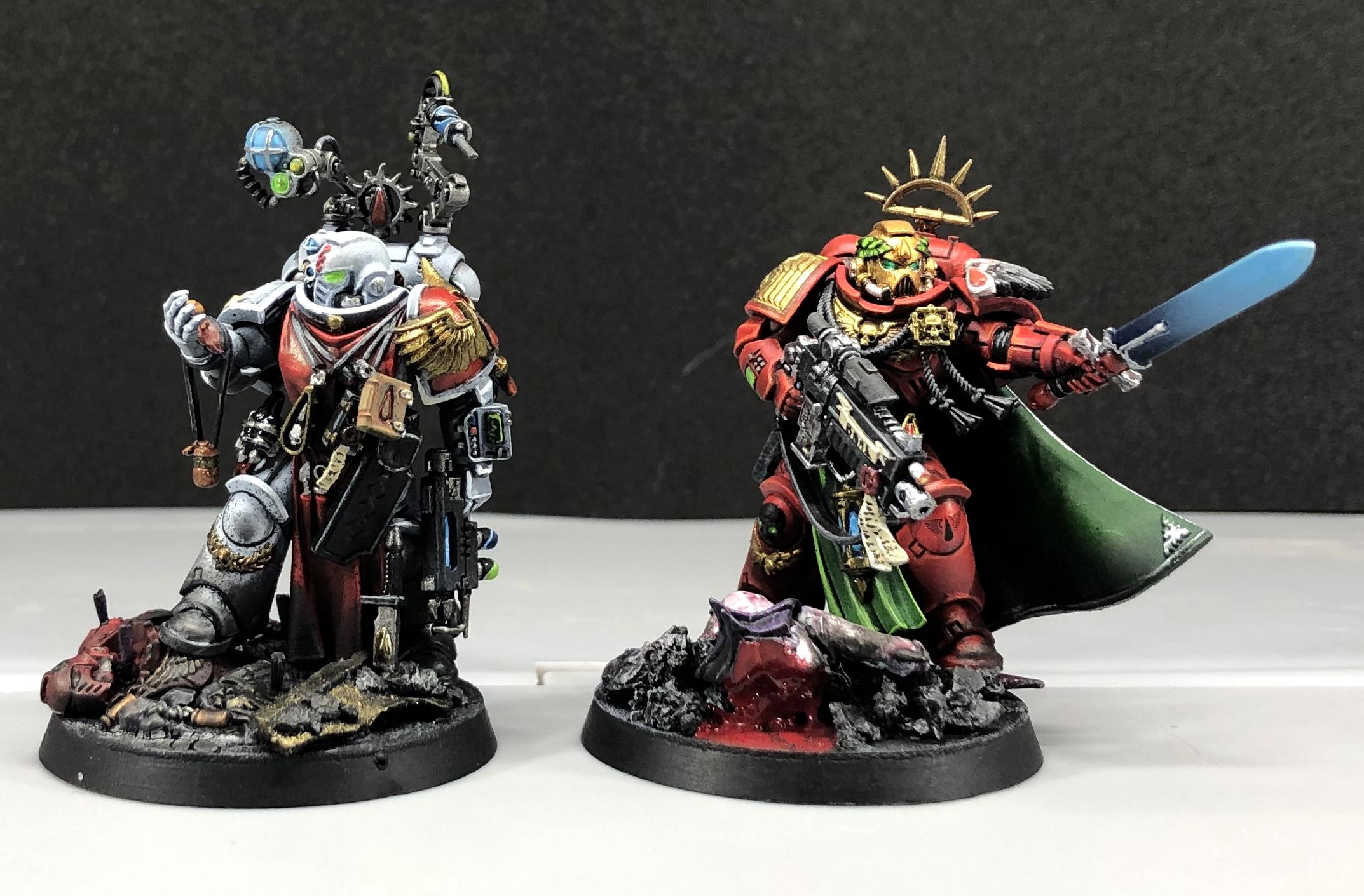 Apothecary, Blood Angels, Captain, Headquarters, Primaris, Primaris Marines, Space Marines, Warhammer 40,000, Warhammer Fantasy