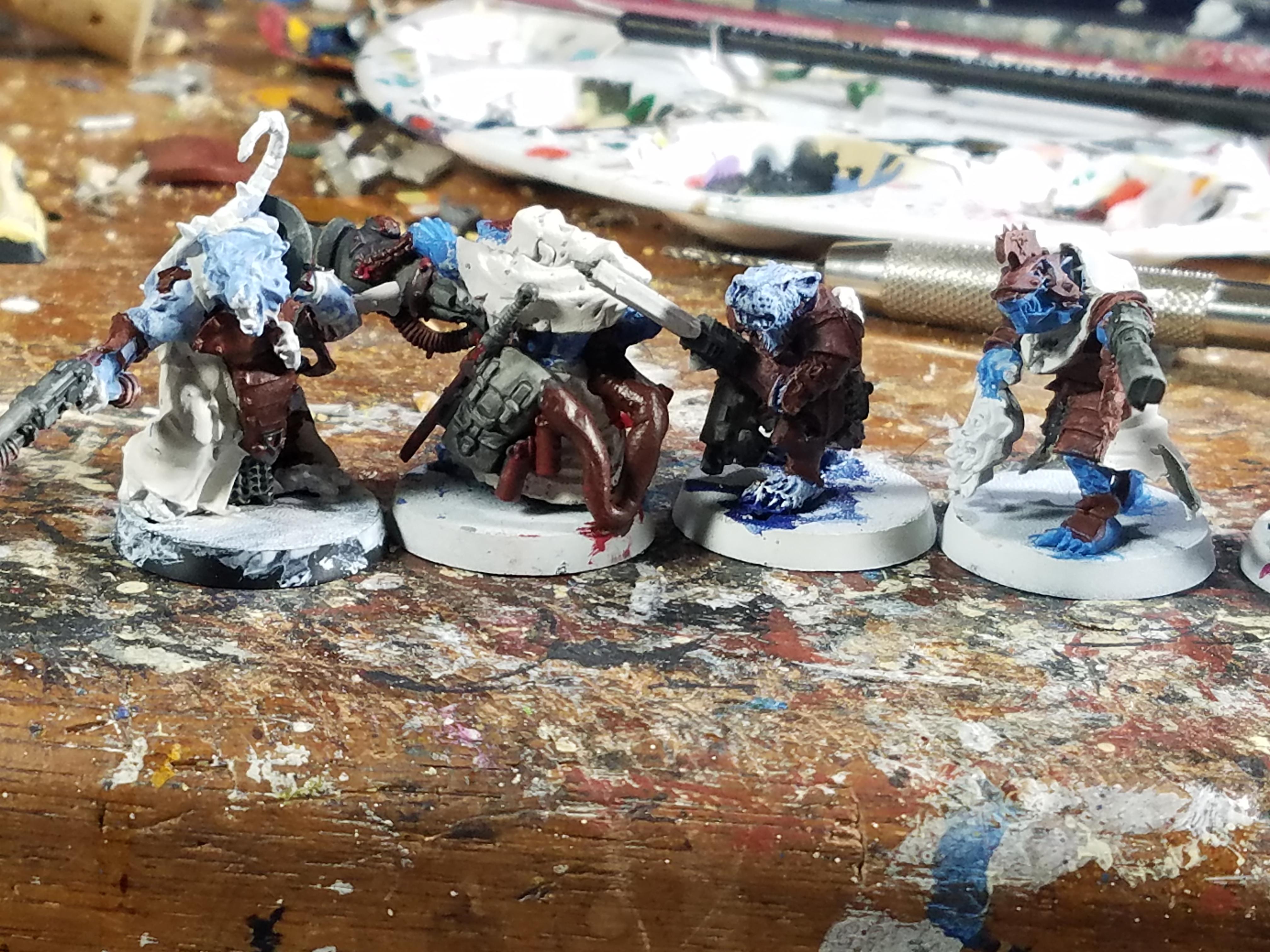 Citadel Miniatures, Conversion, Games Workshop, Imperial Guard, Meltagun, Metal, Ratlings With Gatlings, Rats, Shotgun, Skaven, Warhammer 40,000