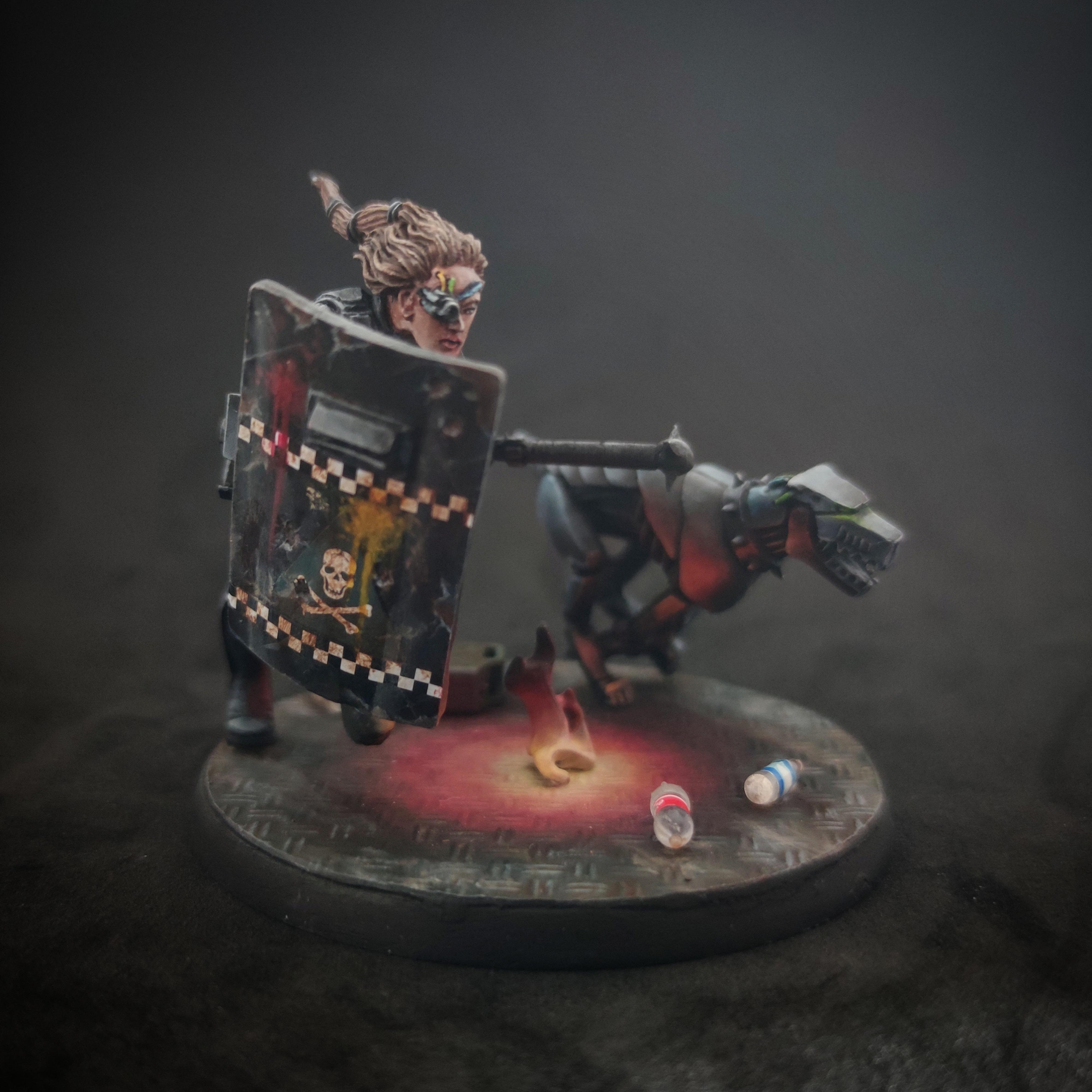 Dog, Doggie, Doggo, Enforcer, Necromunda, Shield, Watch Captain