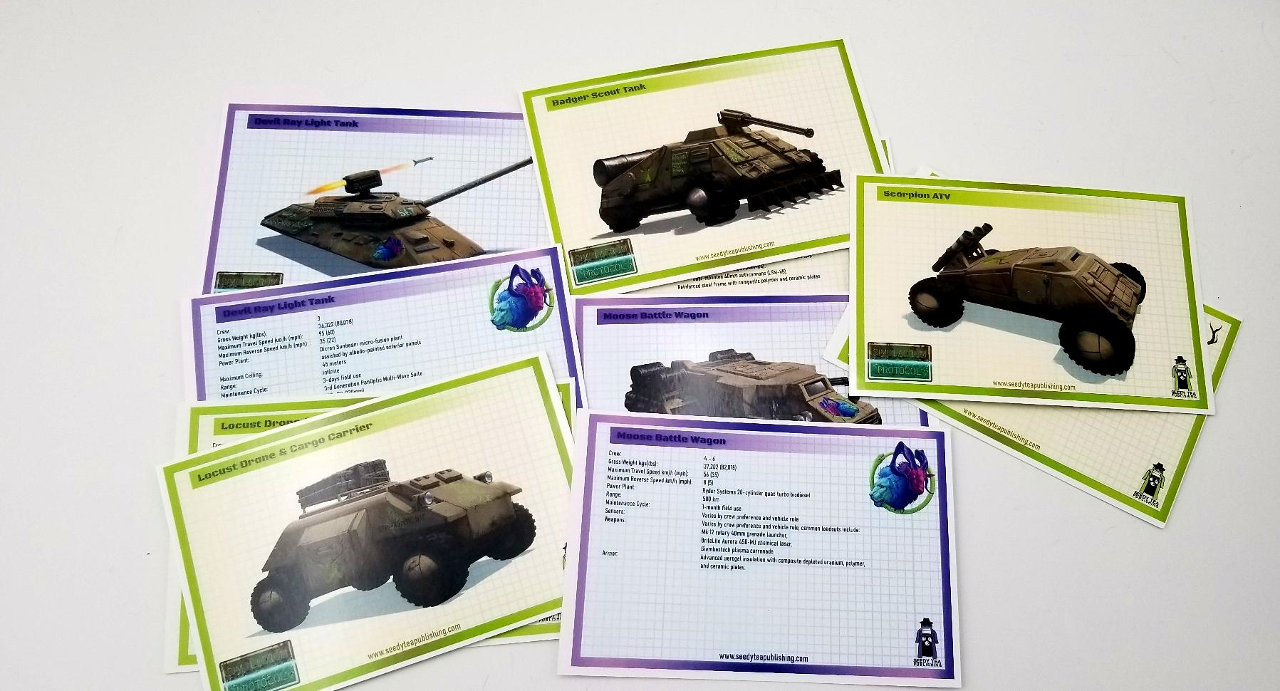 Vehicle schematic cards
