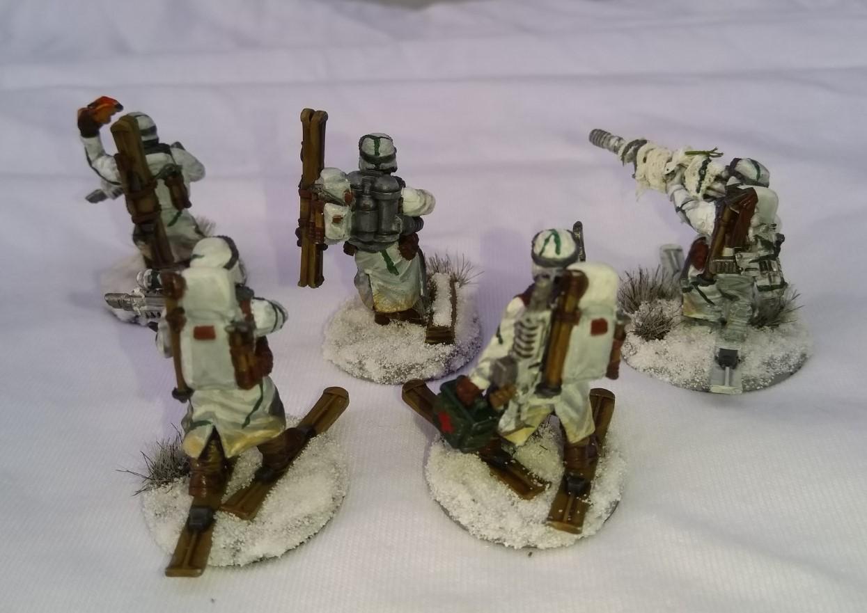 Astra Militarum, Finland, Imperial Guard, Light Infantry, Mountain Troops, Ski Soldiers, Skis, Snow, Winter War