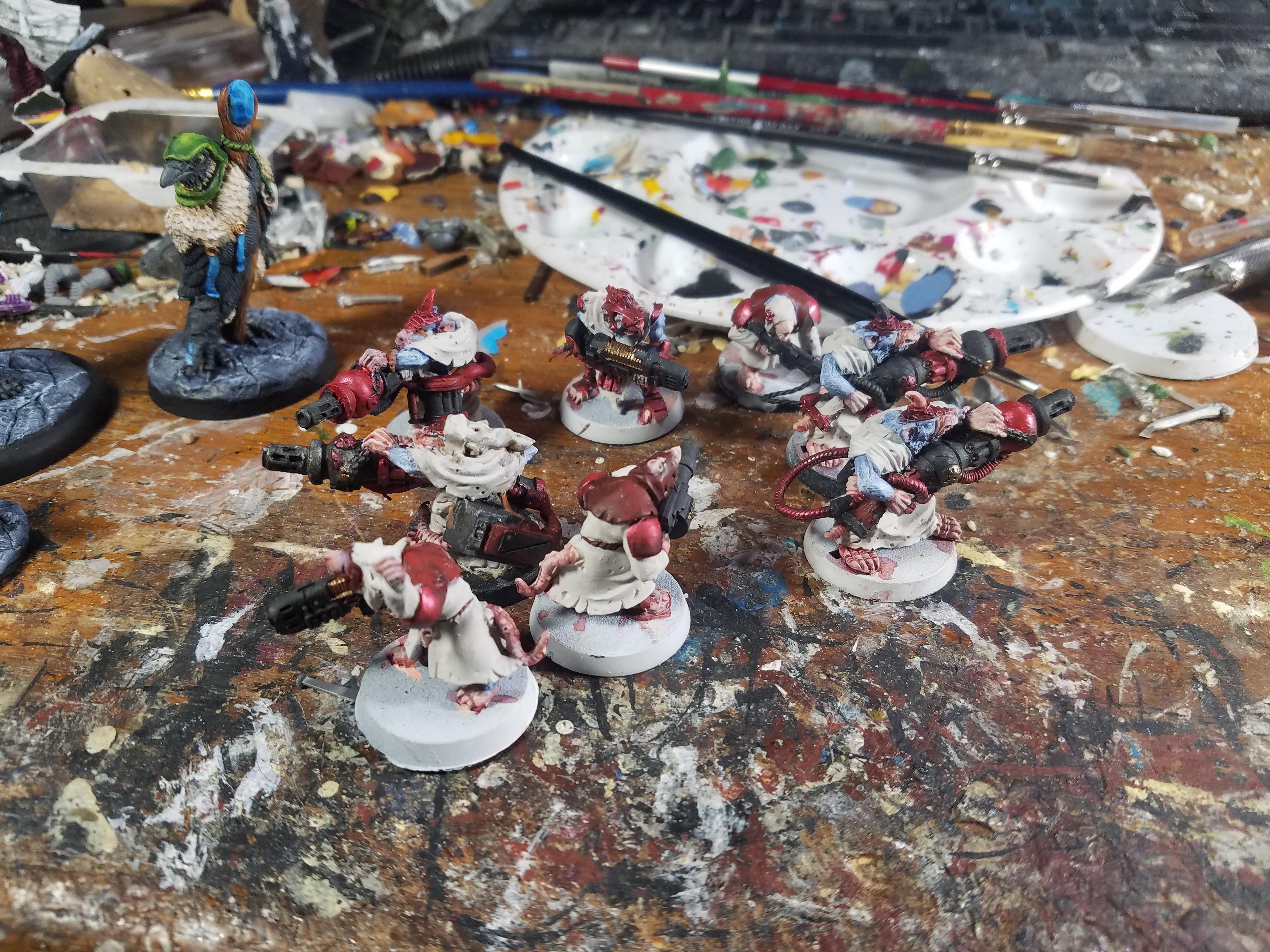 Citadel Miniatures, Games Workshop, Imperial Guard, Ratlings With Gatlings, Rats, Warhammer 40,000, Warhammer Fantasy