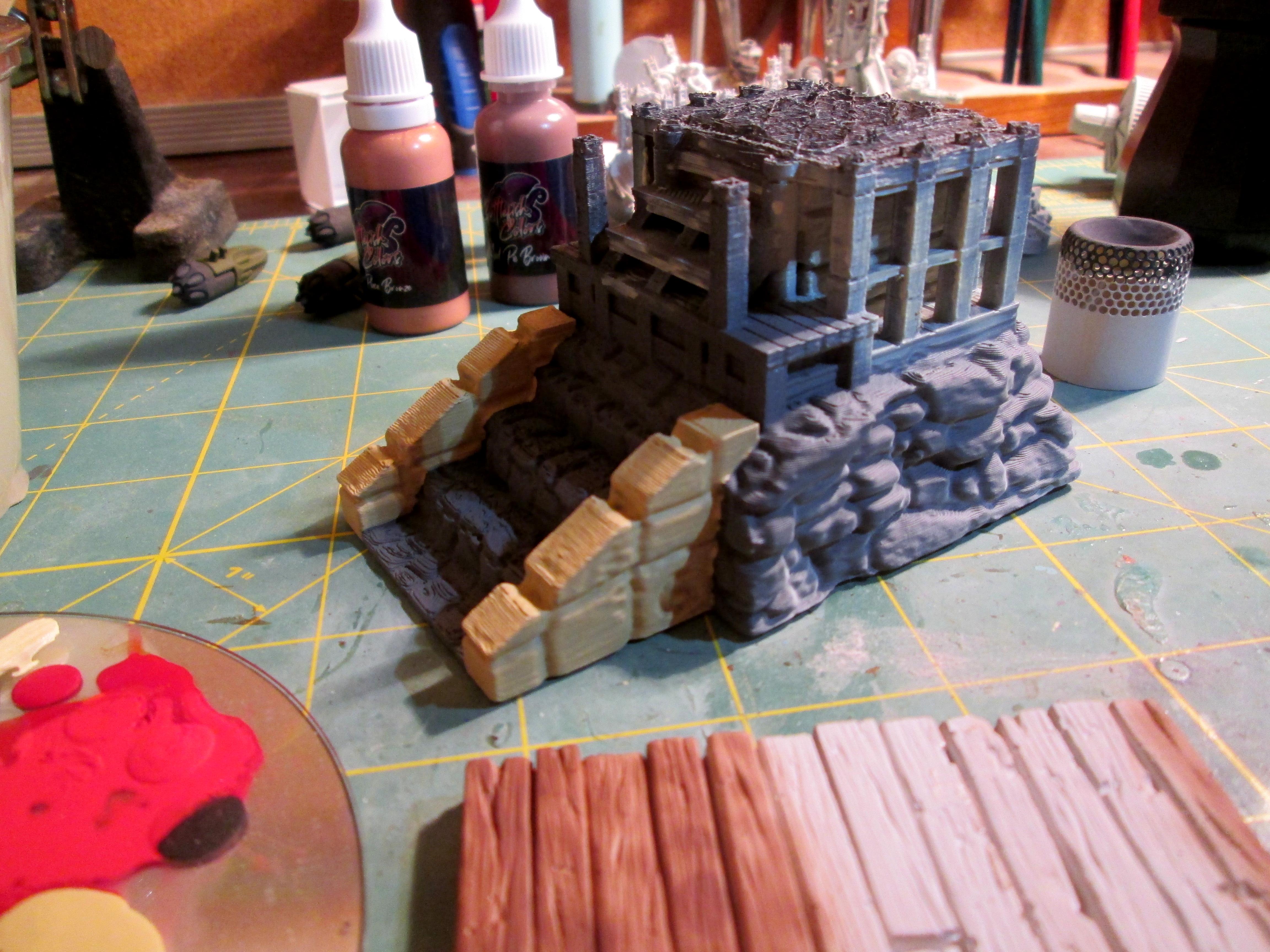 3d, Chinese, Print, Terrain, Village