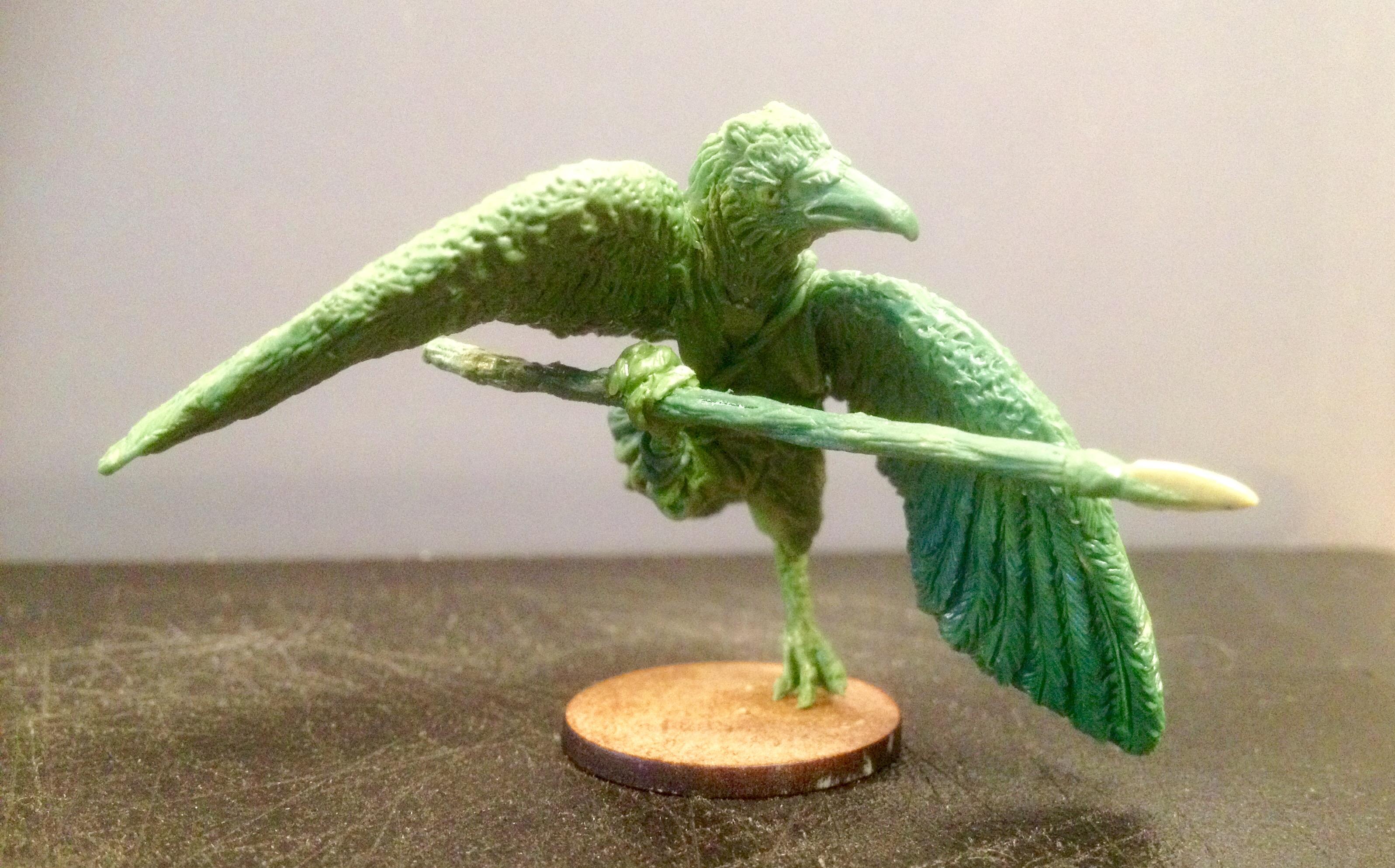 Bird, Feathers, Greenstuff, Sculpting, Winged