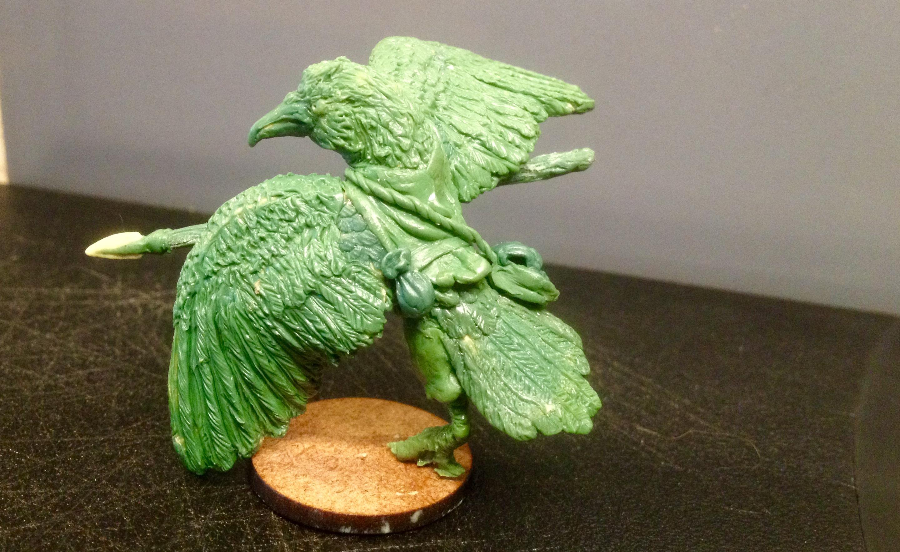 Bird, Feathers, Greenstuff, Sculpting, Winged