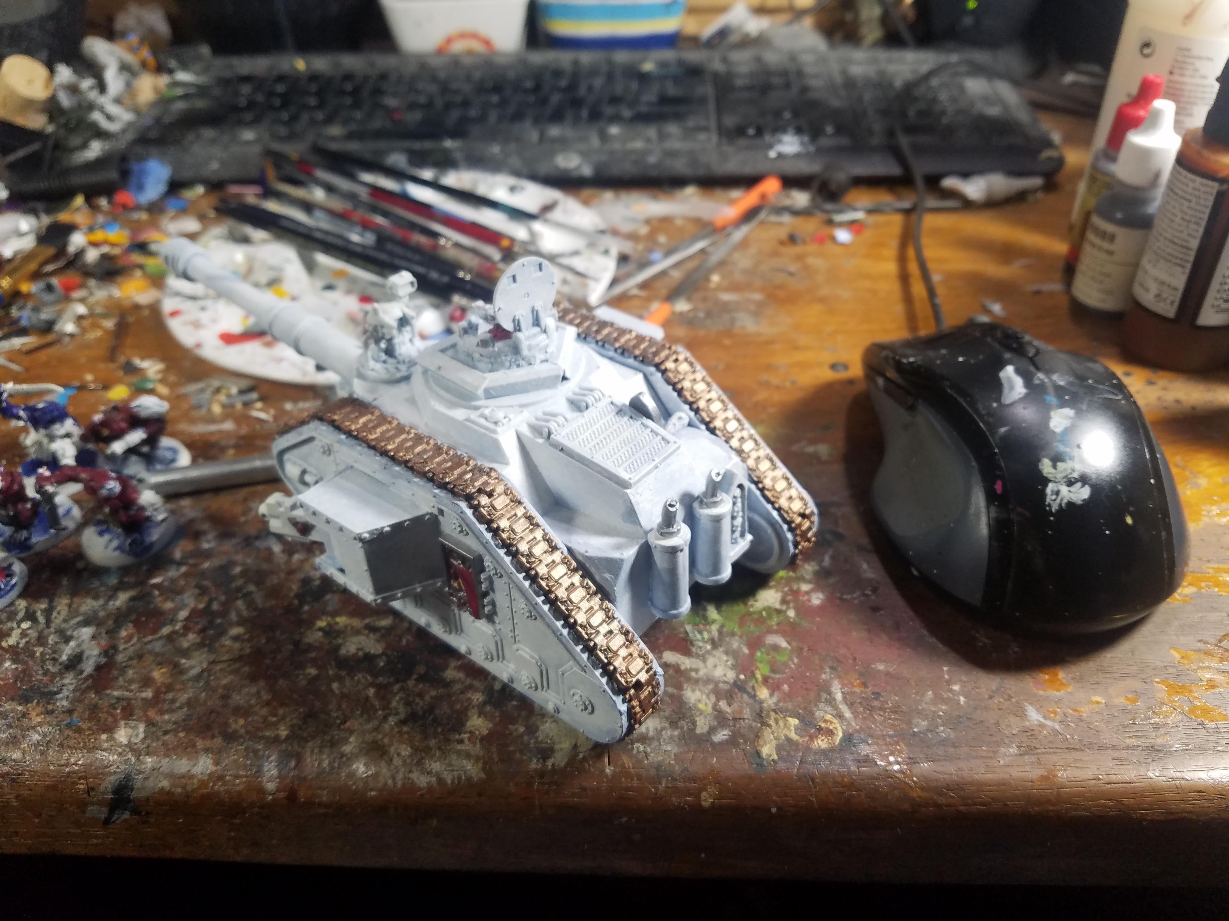 Citadel Miniatures, Games Workshop, Imperial Guard, Leman Russ, Ratlings With Gatlings, Rats, Vanquisher, Warhammer 40,000, Warhammer Fantasy