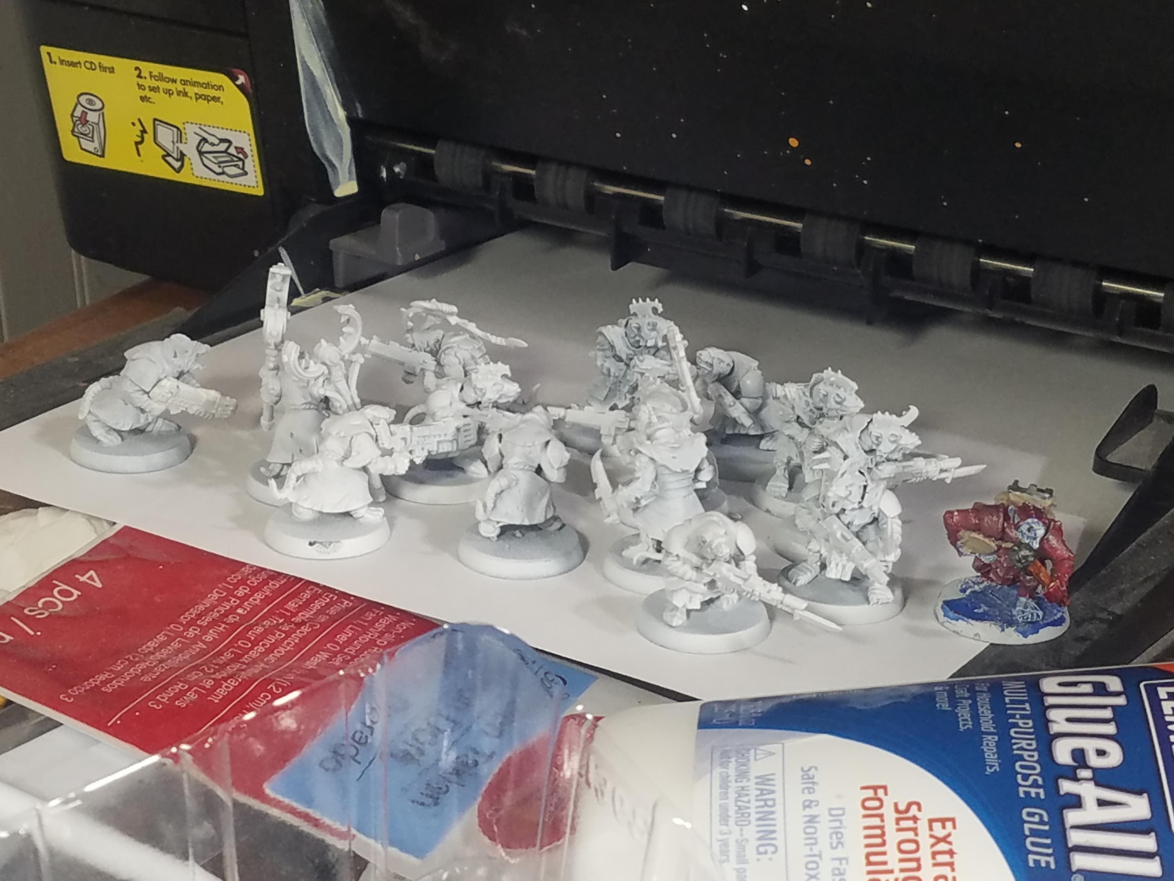 Citadel Miniatures, Games Workshop, Imperial Guard, Ratlings With Gatlings, Rats, Warhammer 40,000, Warhammer Fantasy