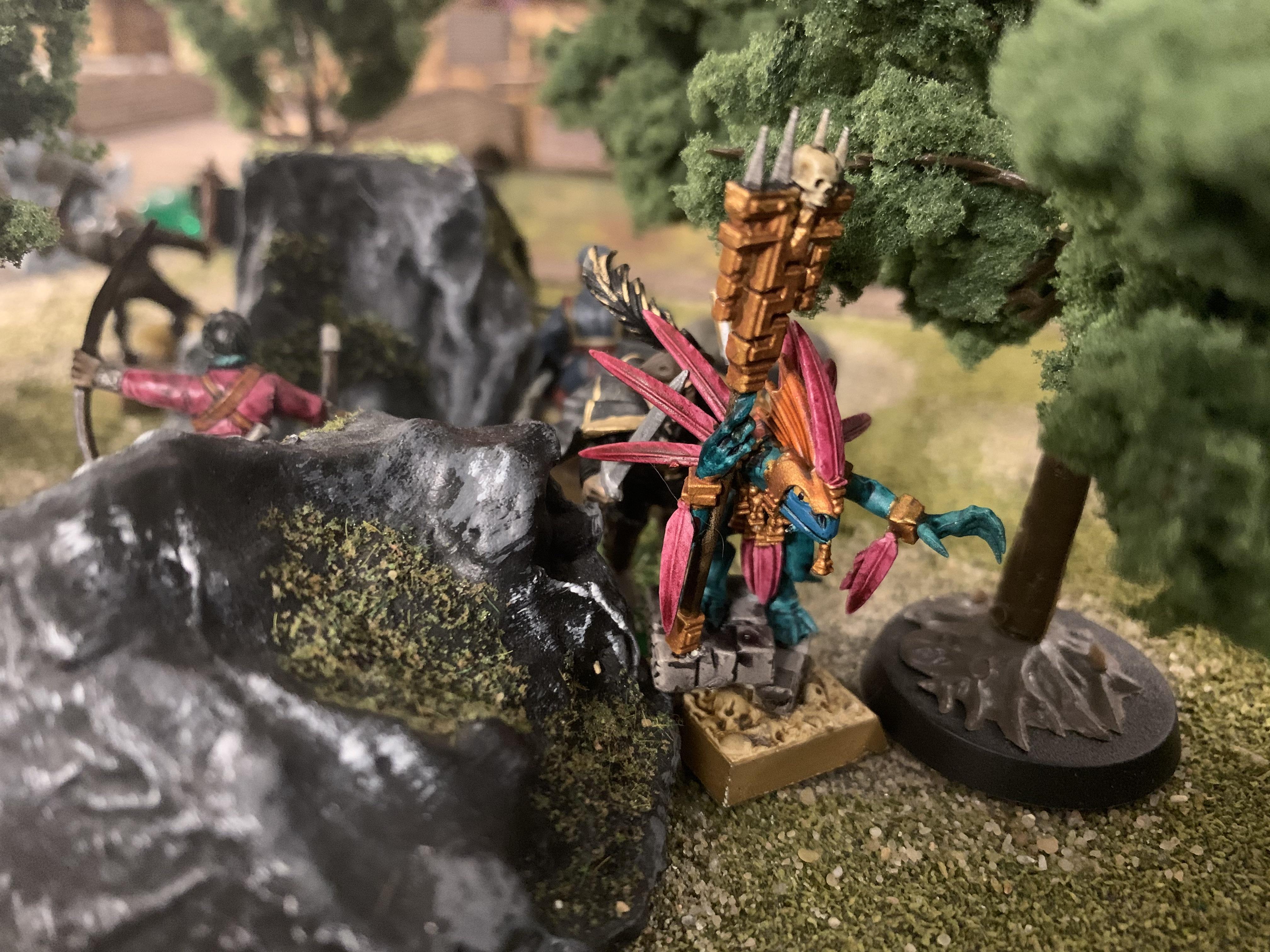 Skinky leading the merchant's son to safety