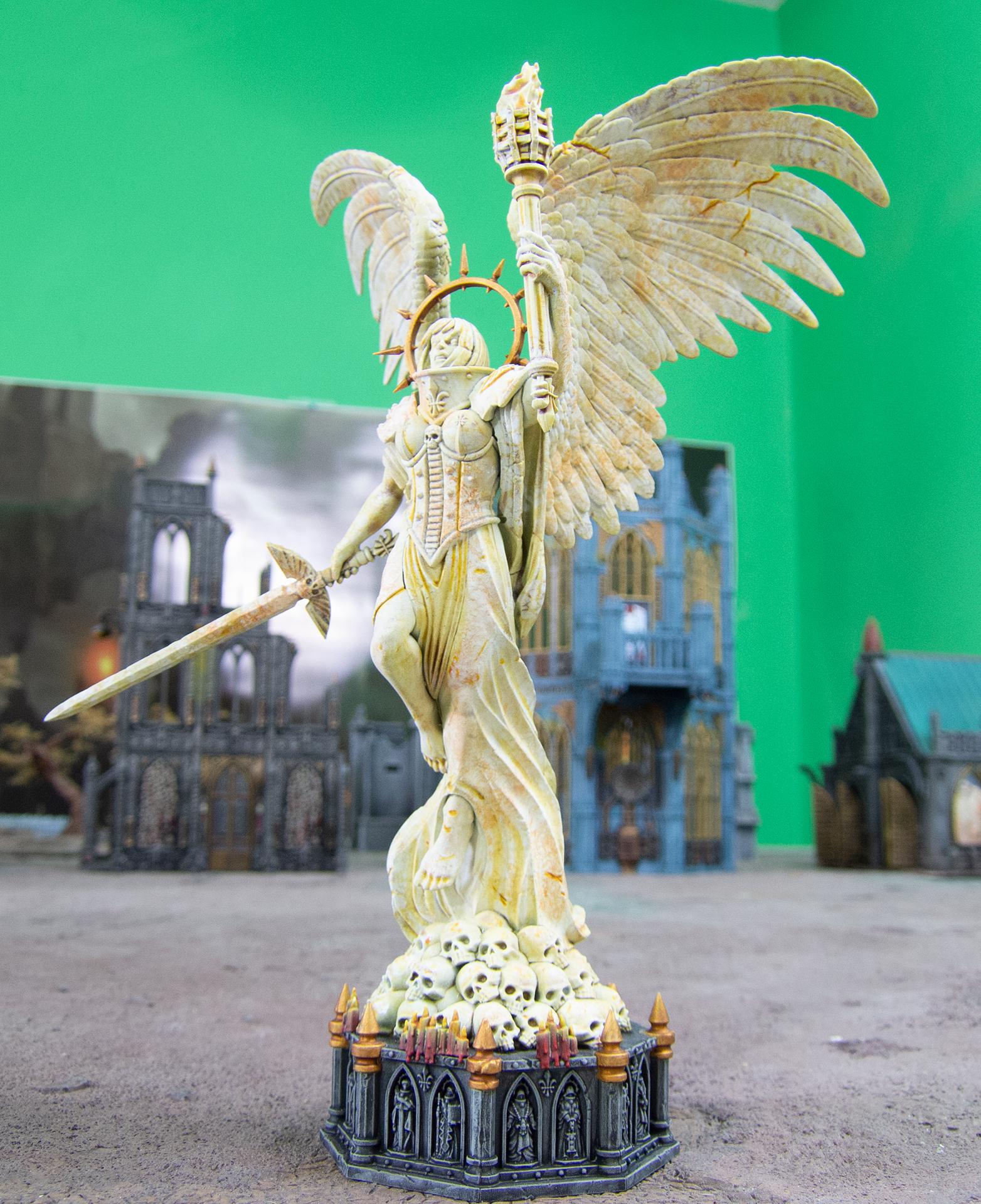 Airbrush, Battle Sanctum, Buildings, Celestine, Marble, Sanctum, Sisters Of Battle, Sororitas, Statue, Terrain