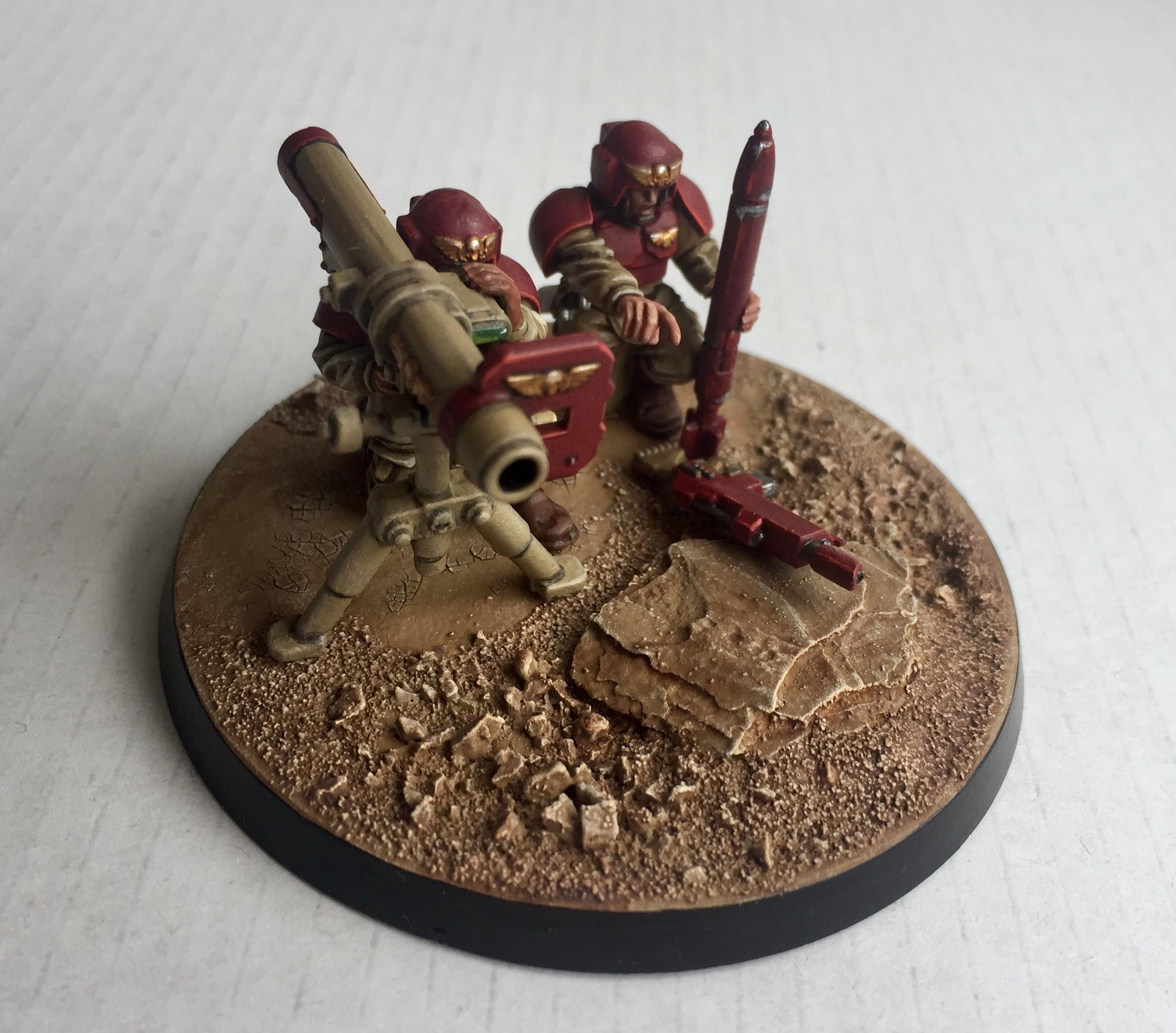 Astra Militarum, Heavy Weapon Squad, Imperial Guard, Mars, Red, Rocket Launcher