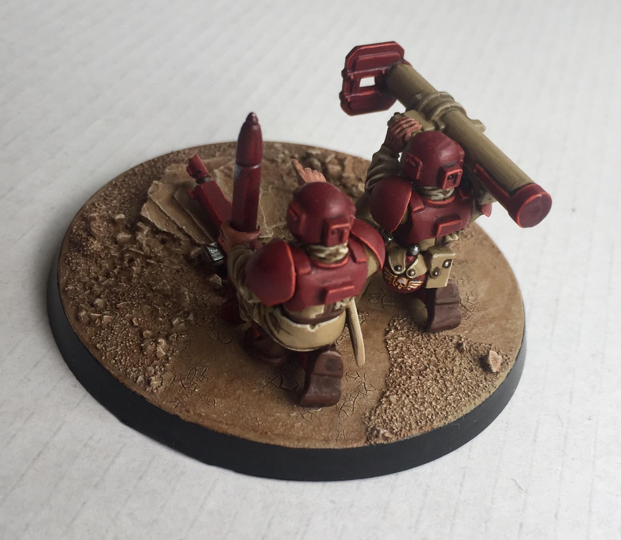 Astra Militarum, Heavy Weapon Squad, Imperial Guard, Mars, Red, Rocket Launcher