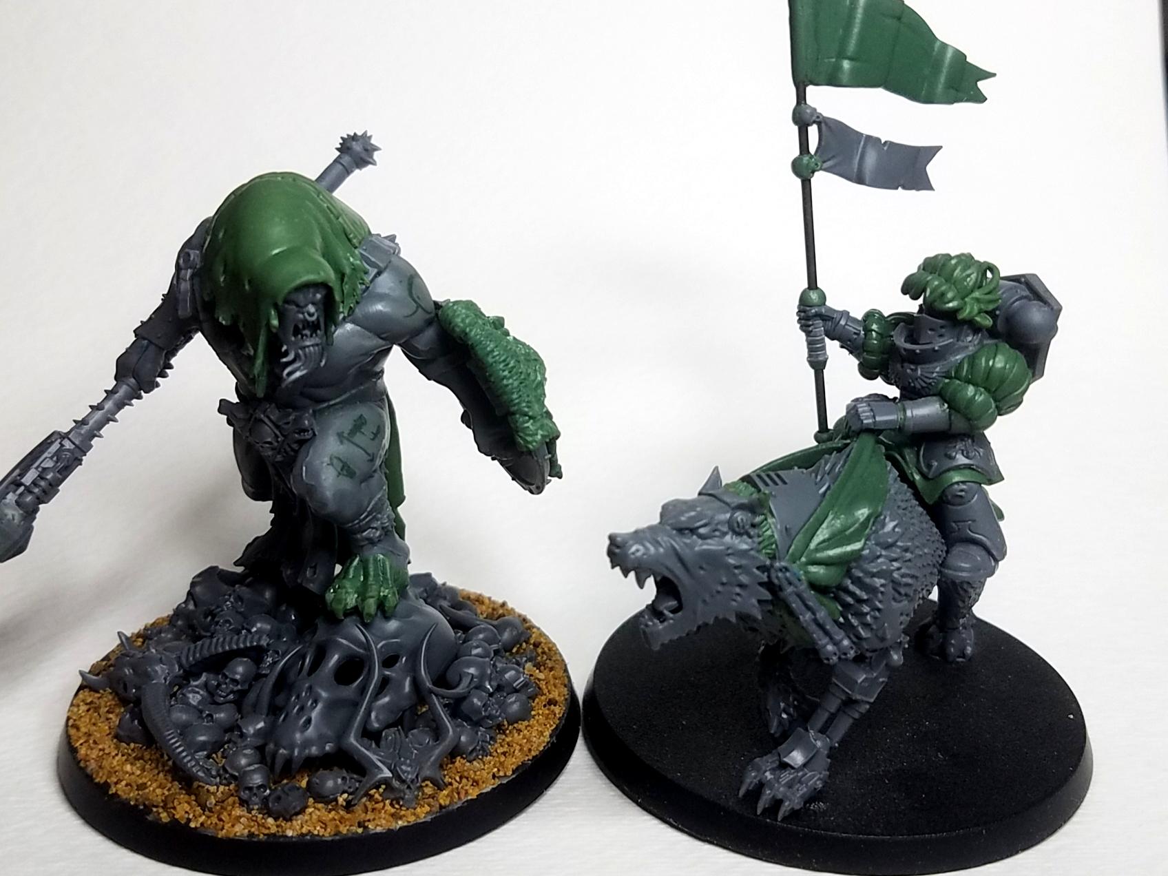 Greenstuff, Headquarters, Space Marines, Space Wolves, Thunderwolf Cavalry, Twc, Wolf Lord, Work In Progress, Wulfen