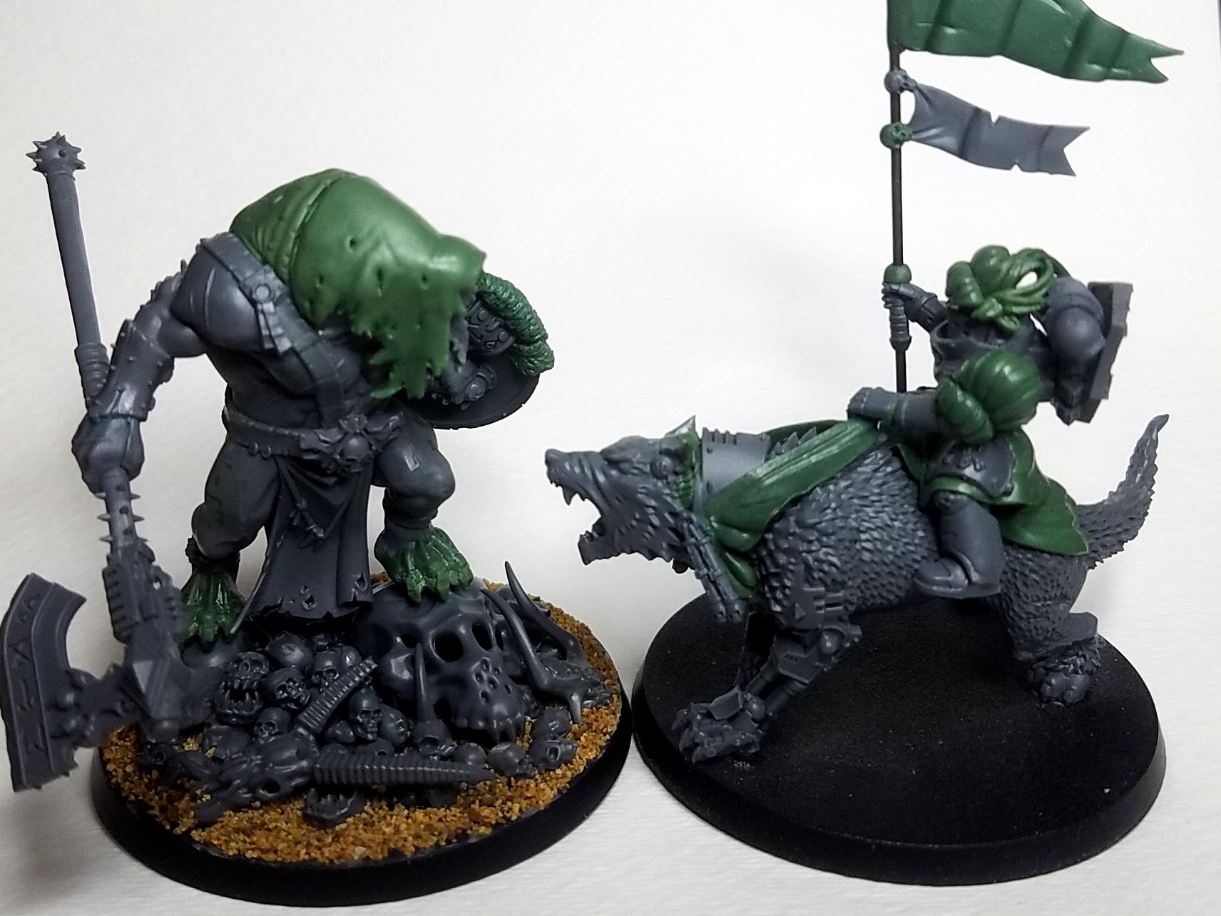 Greenstuff, Headquarters, Space Marines, Space Wolves, Thunderwolf Cavalry, Twc, Wolf Lord, Work In Progress, Wulfen