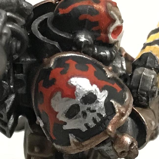 Freehand, Iron Warriors, Shoulder Pads, Work In Progress