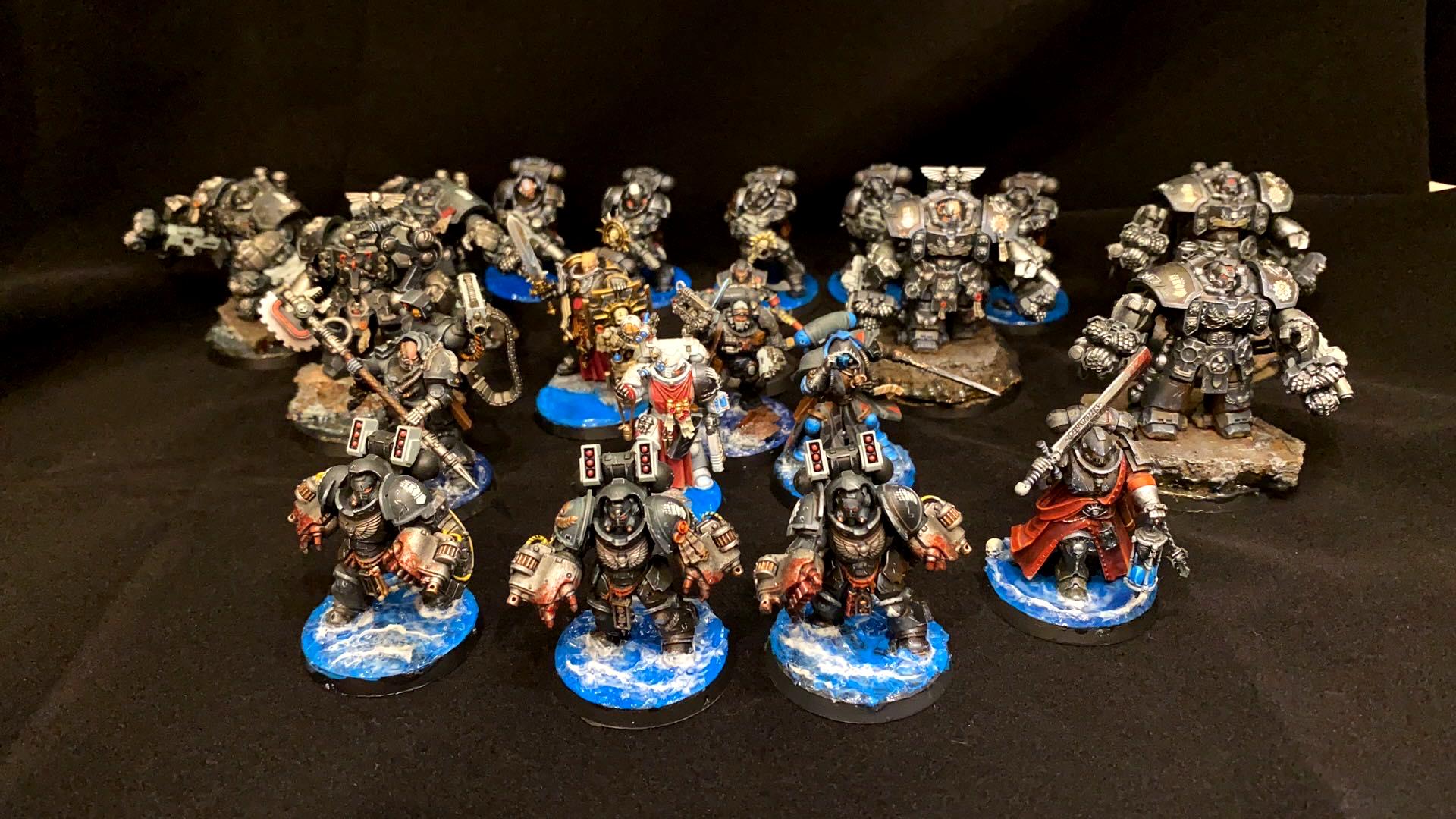 Beach, Iron Hands, Space Marines, Water