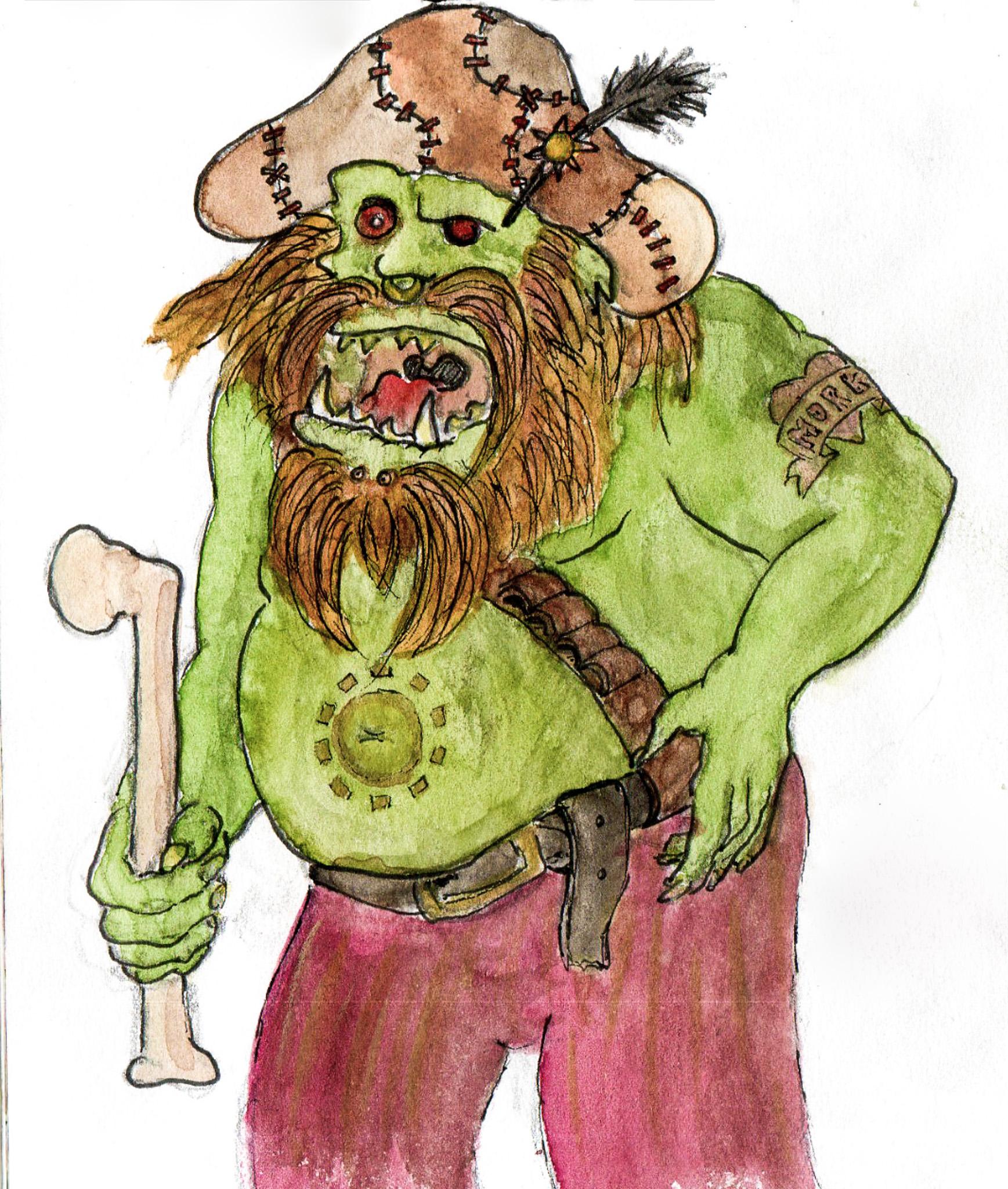 Cartoon, Fiction, Grots, Humour, Illustration, Orks, Sketch