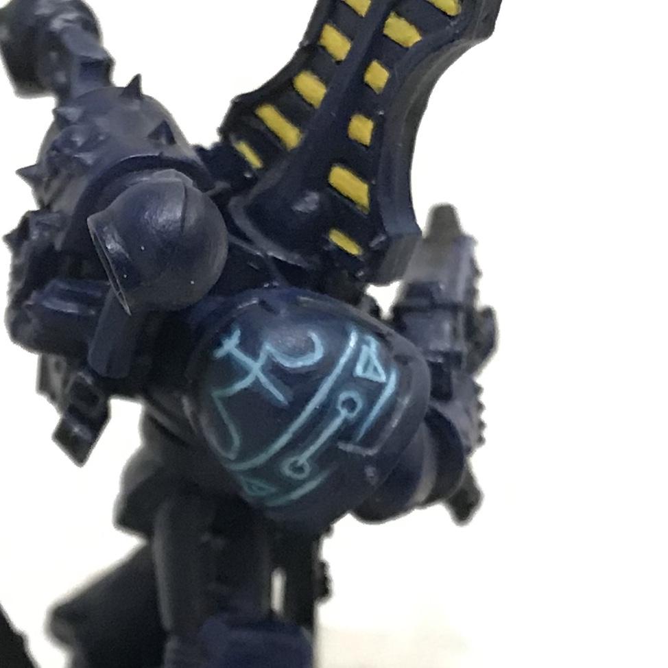 Blue Glow Effect, Freehand, Occult Symbols, Thousand Sons, Work In Progress