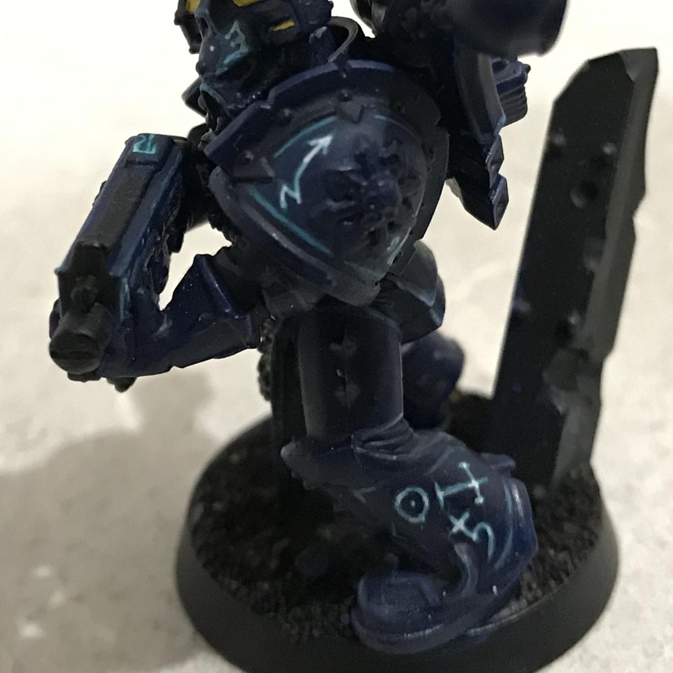 Blue Glow Effect, Freehand, Occult Symbols, Thousand Sons, Work In Progress