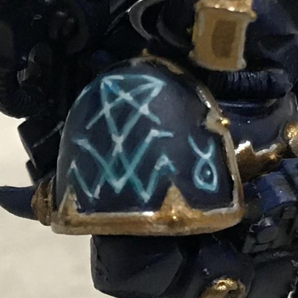 Blue Glow Effect, Freehand, Occult Symbols, Thousand Sons, Work In Progress