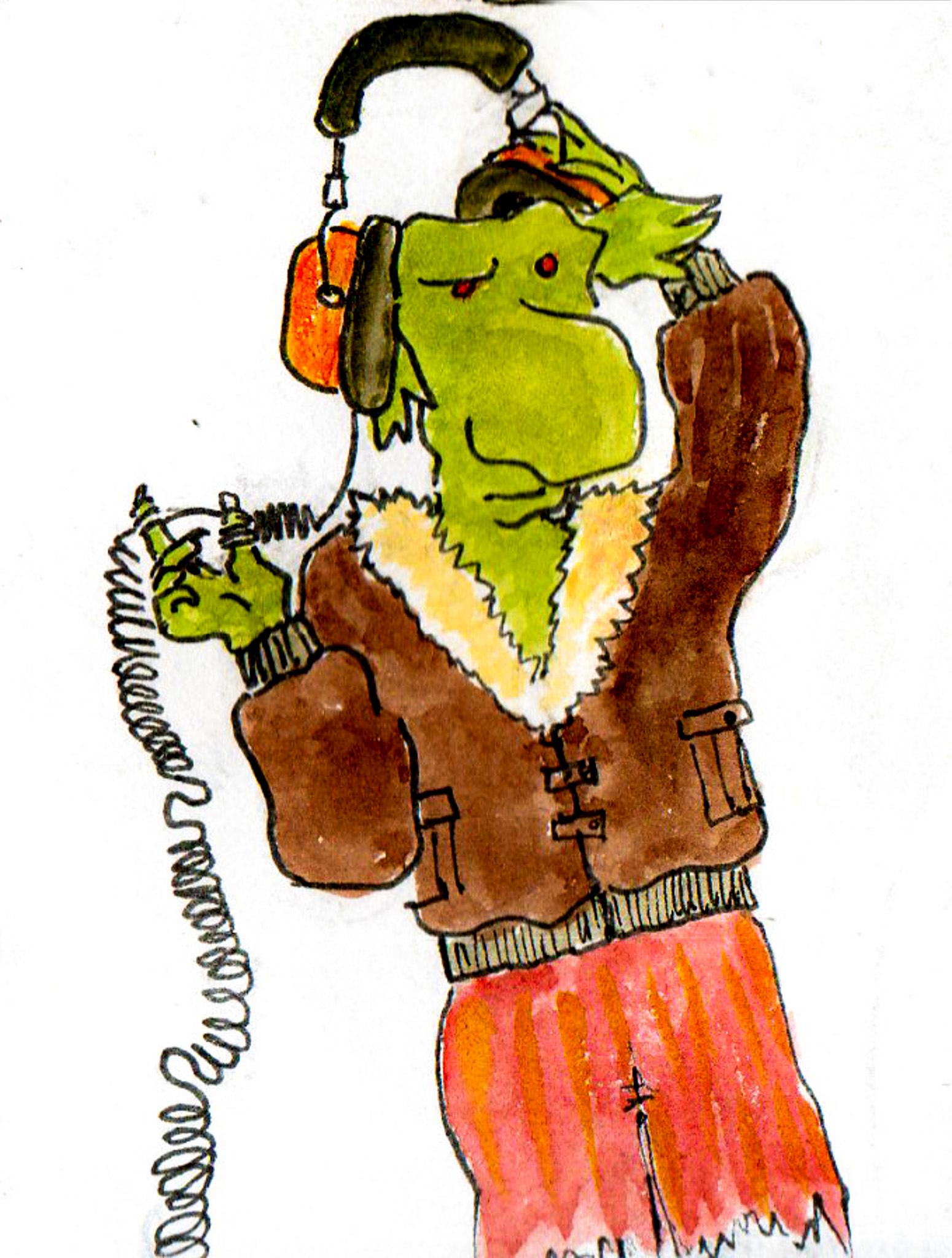 Cartoon, Fiction, Grots, Humour, Illustration, Orks, Sketch