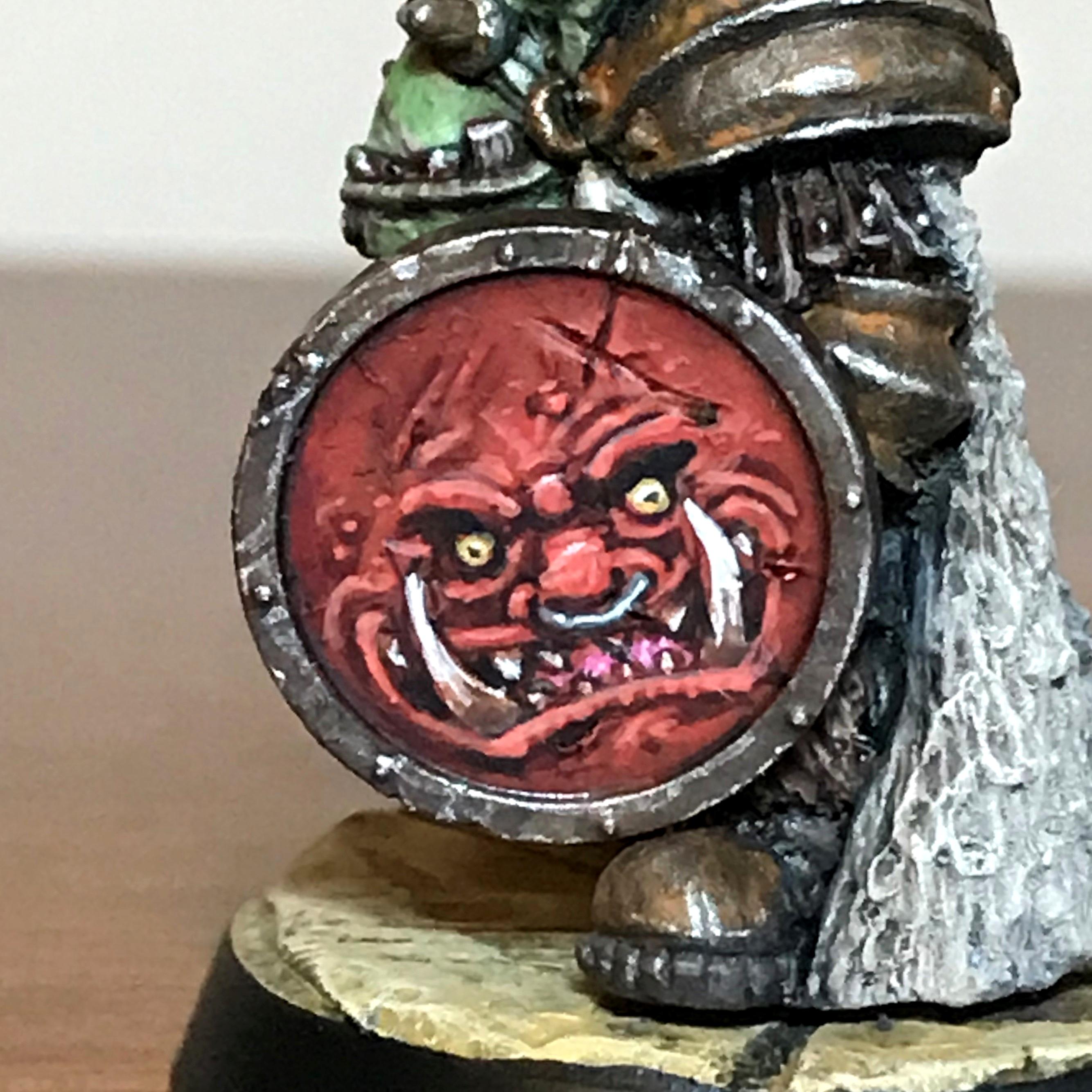 Freehand, Greenskin, Lead, Oldhammer, Orcs, Shield, Warhammer Fantasy