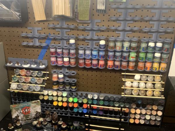 StackaRack, a customisable plastic paint rack for all your paints