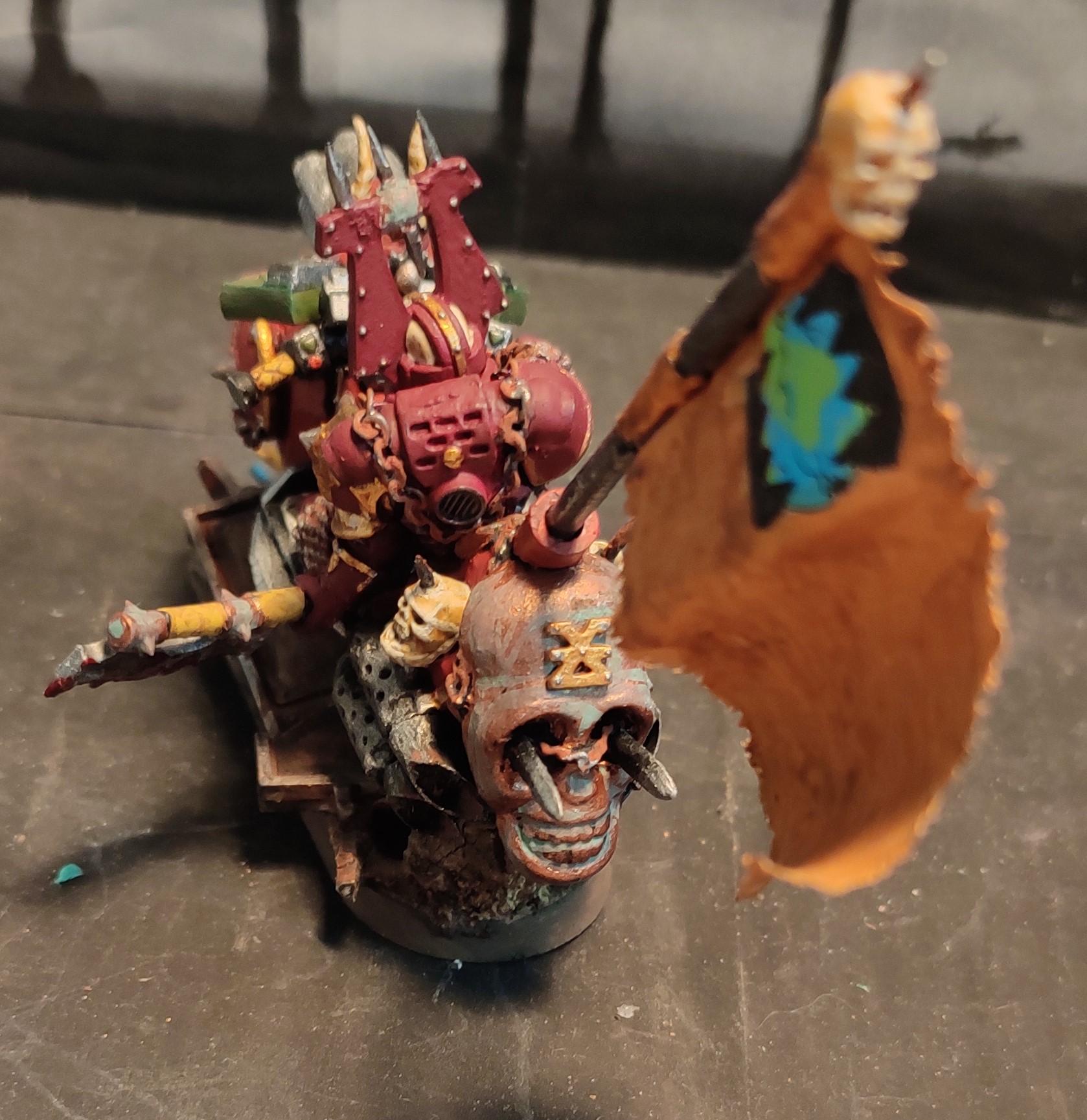 Aspiring Champion, Axe, Banner, Berserk, Berserkers, Berzerk, Berzerker, Bike, Blood For The Blood God, Chaos, Chaos Space Marines, Conversion, Dark Vengeance, Fast Attack, Heresy, Heretic Astartes, Infantry, Khorne, Minigun, Scratch Build, Skulls For Skull Throne, Traitor Legions, Trophy, Warhammer 40,000, World Eaters