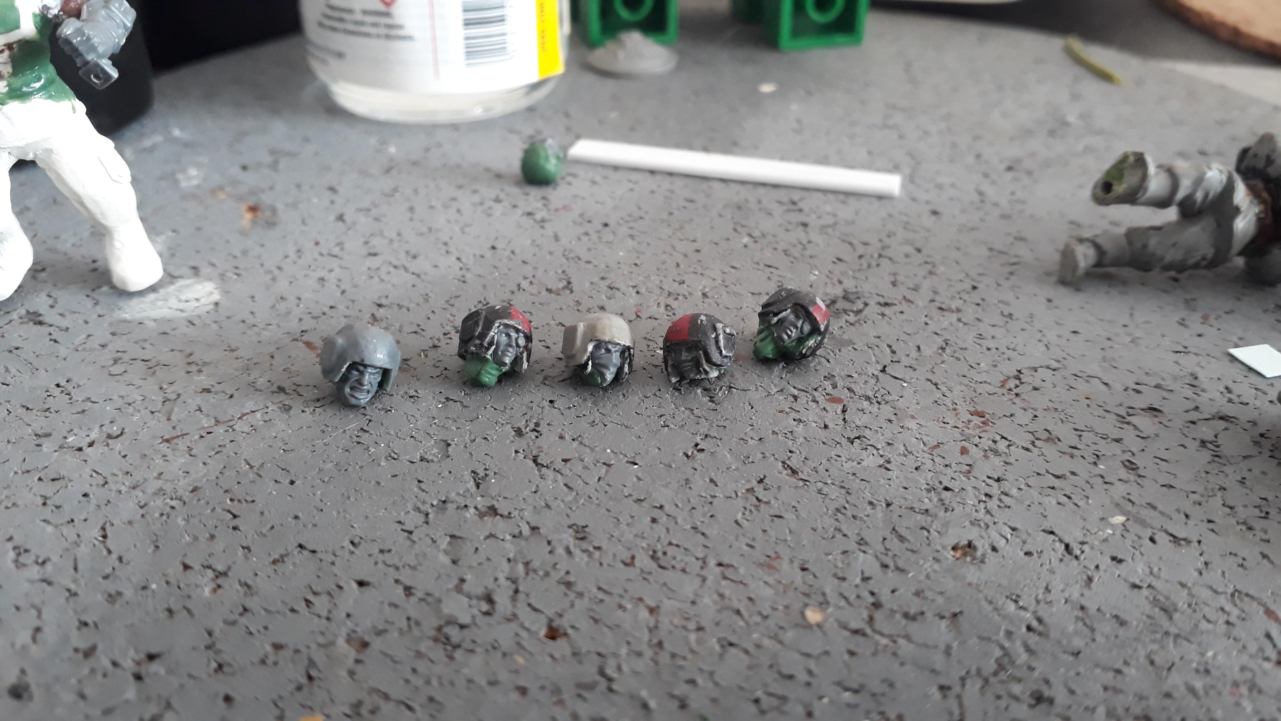 Astra, Escher, Guard, Head, Imperial, Militarum, Work In Progress