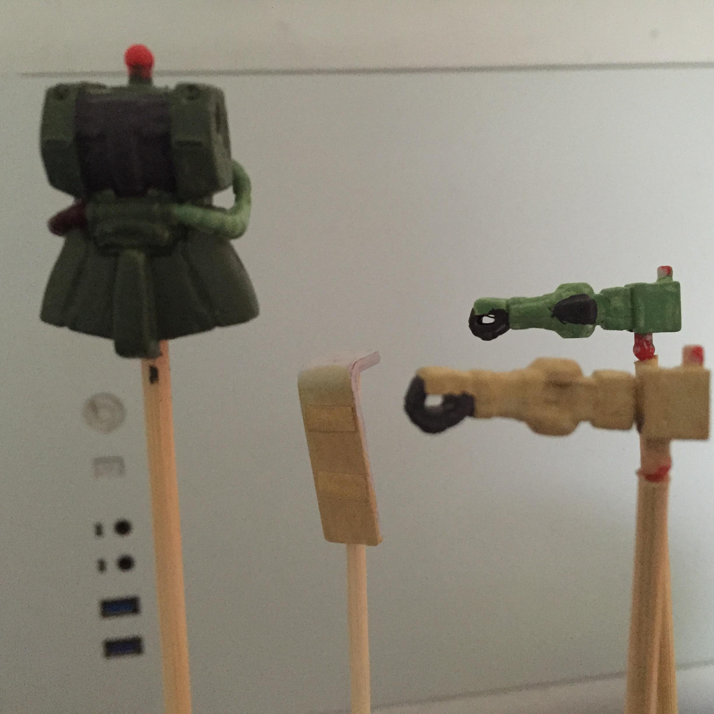 Gashapla, Gashapon, Gunpla, Sprue, Work In Progress, Zaku