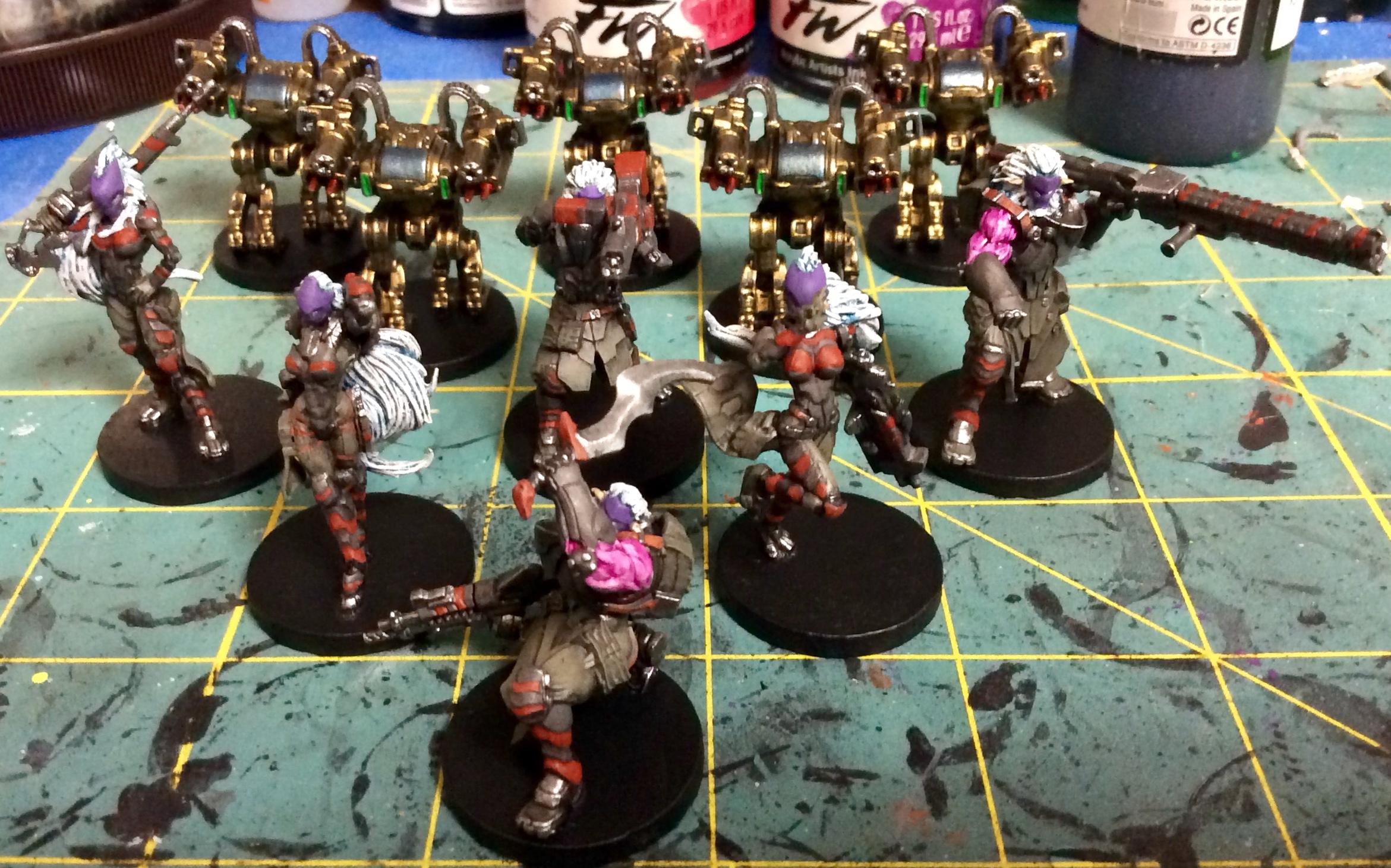 Combined Army, Corvus Belli, Infinity, Kurgat, Morat, Robot, Treitak Anyat, Zerat