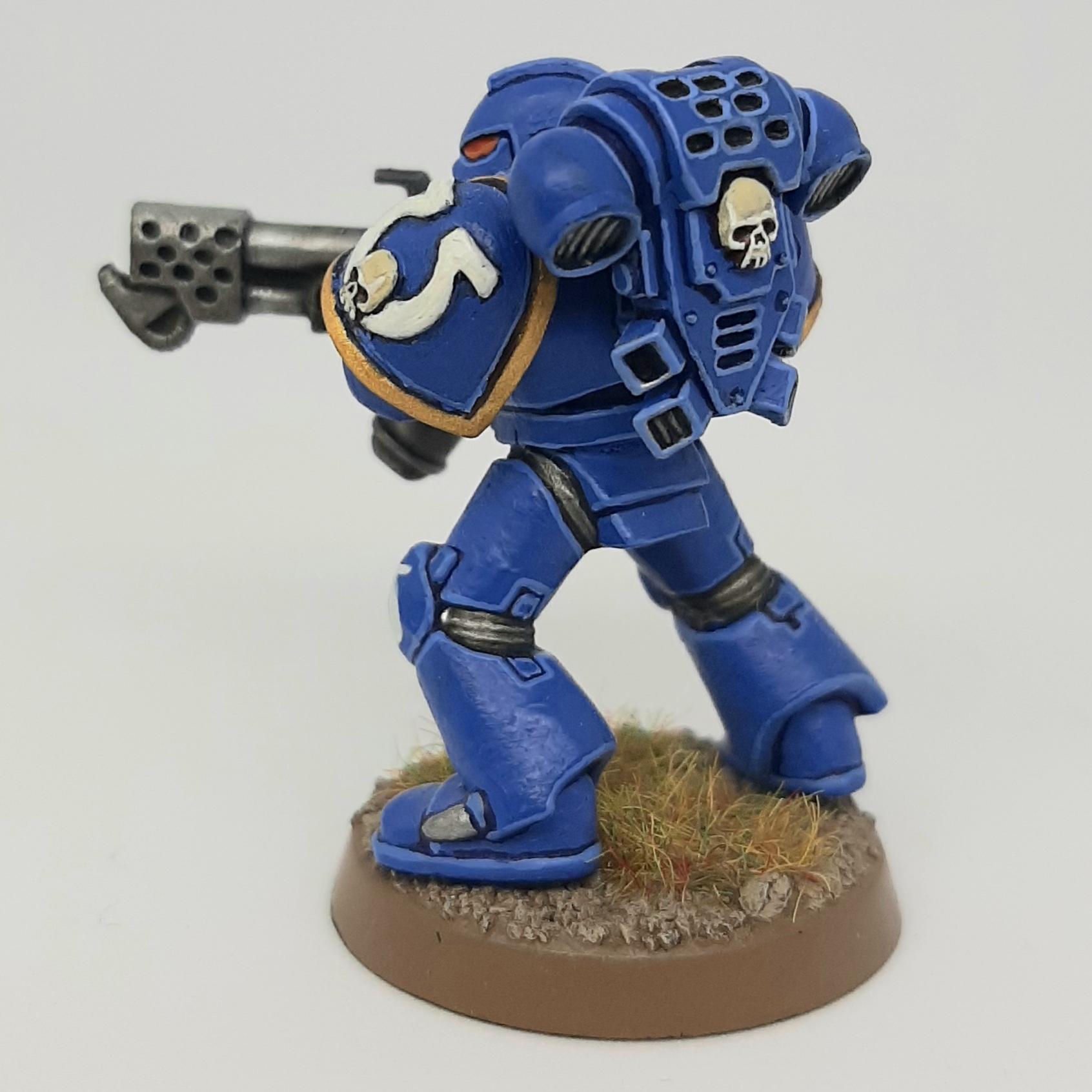 Conversion, Custom, Flamer, Flames, Kitbash, Scratch, Scratch Build, Space, Space Marines, Tactical, Thrower, Ultramarines