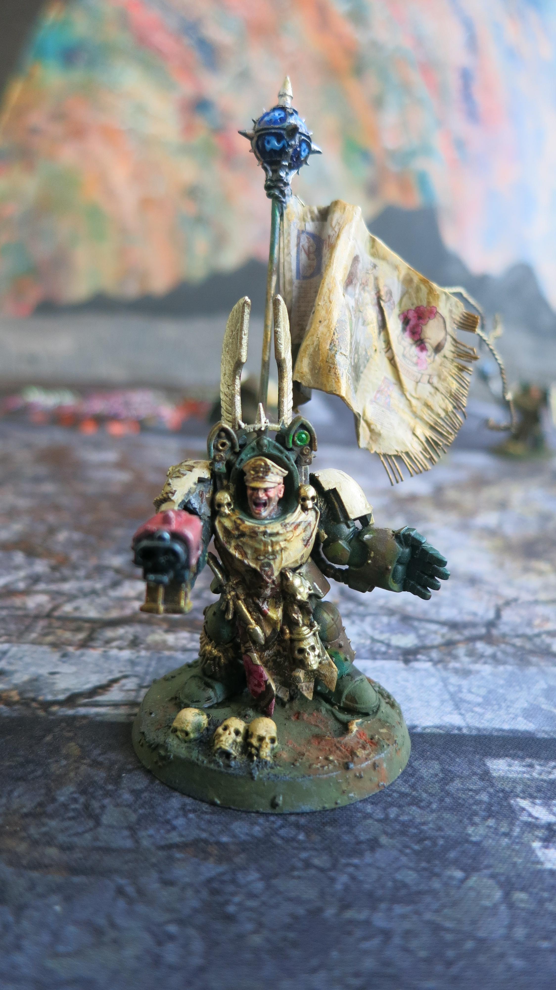 Custom, Dark Angels, Deathwing Ancient, Deathwing Company Banner, Power Fist, Storm Bolter