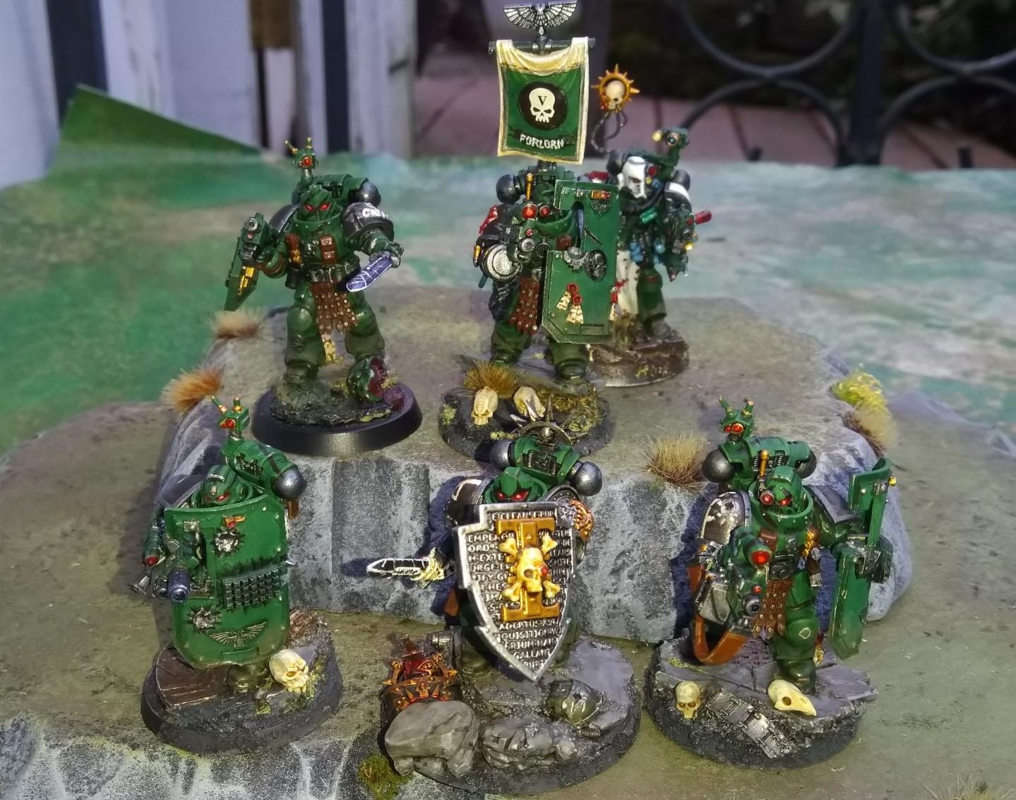 Astartes, Boarding Shields, Breachers, Claymore, Command Squad, Forlorn Hope, Green, Homebrew, Space Marines, Tiger Stripes, Veteran