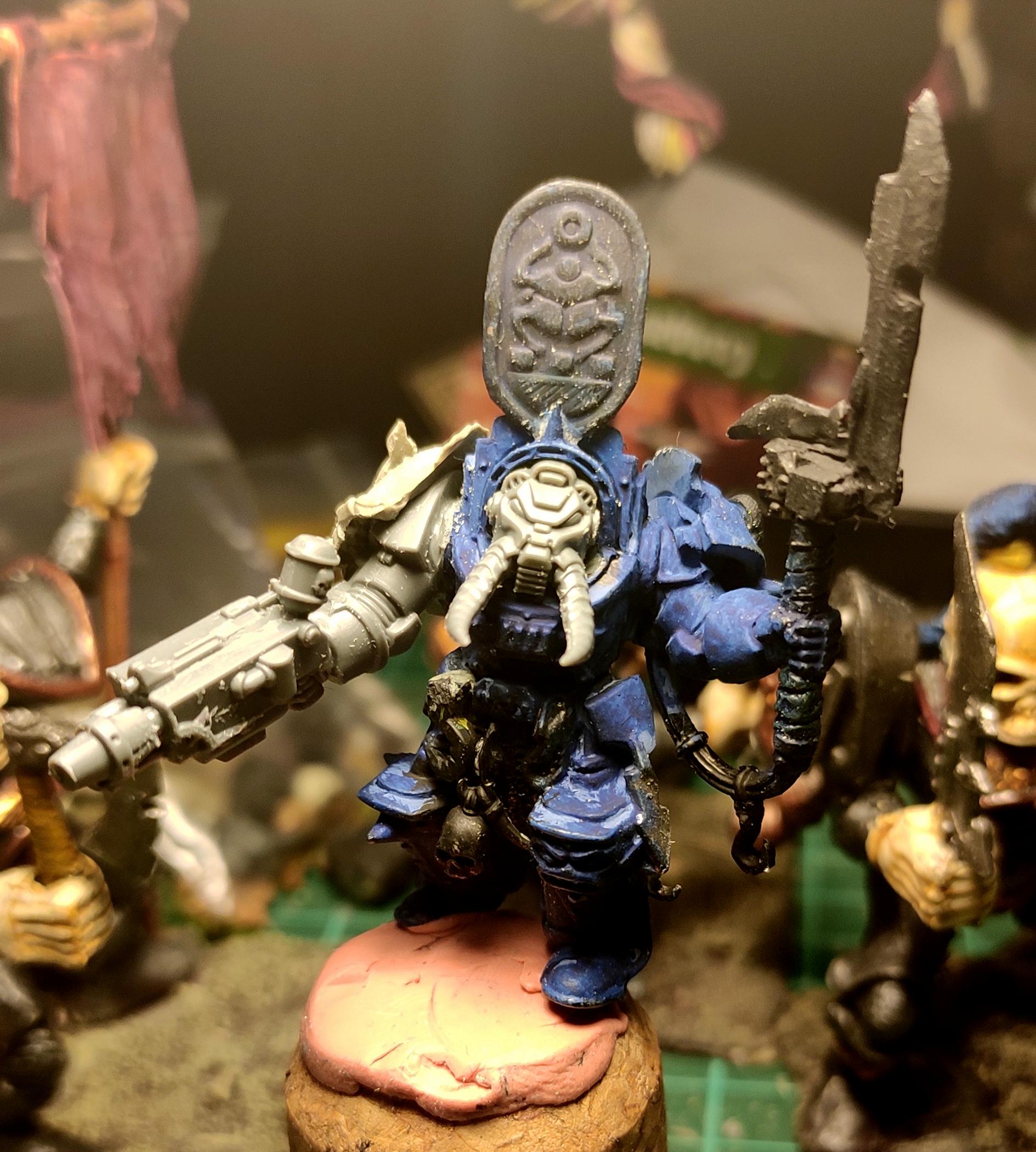 Casting, Chaos, Chaos Space Marines, Combiweapon, Conversion, Heresy, Heretic Astartes, Infantry, Kitbash, Terminator Armor, Thousand Sons, Traitor Legions, Warhammer 40,000, Work In Progress